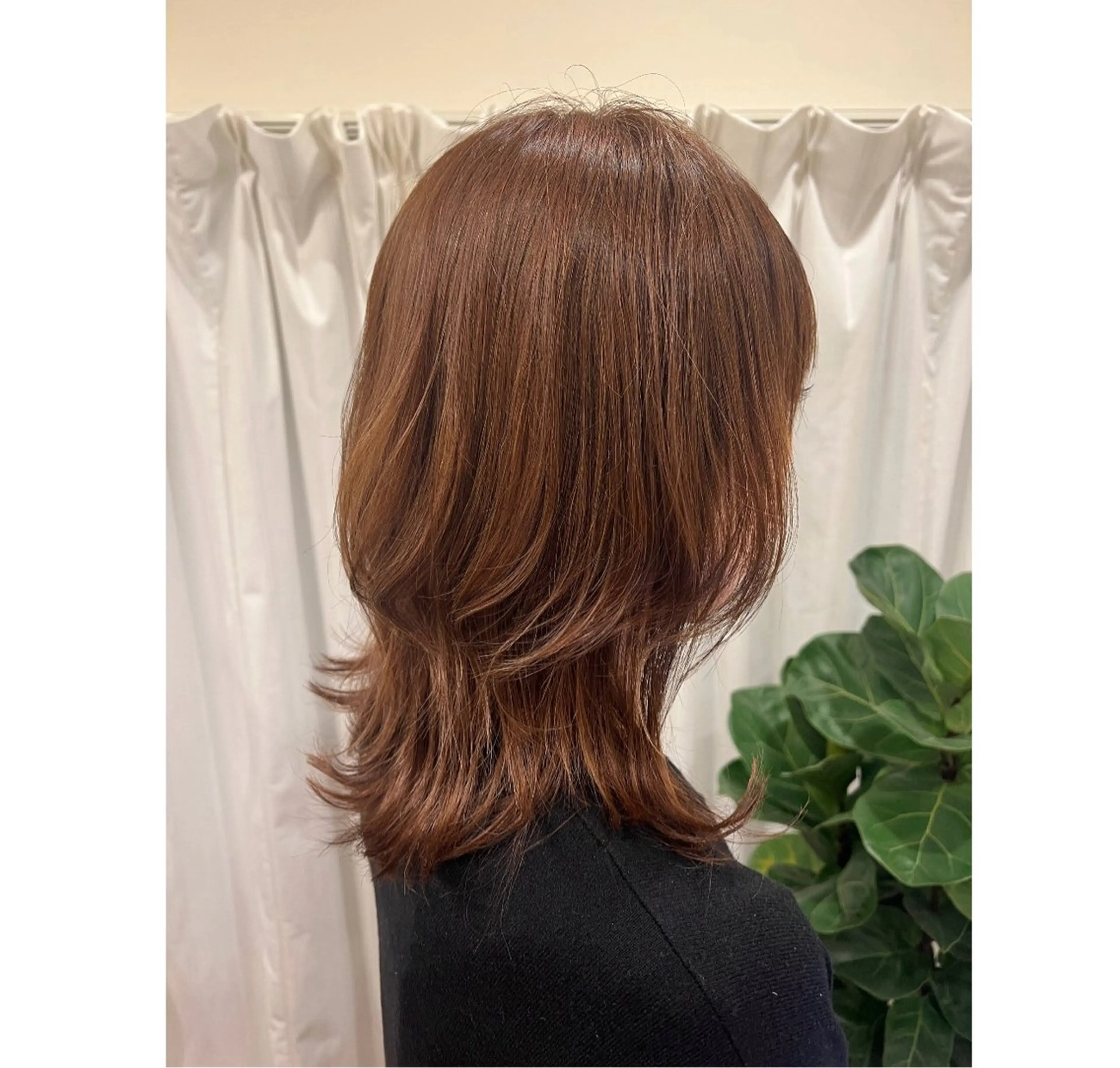 ミディアム カラー ブラウンカラー レイヤーカット カット cocoa船橋🎀 naomiのヘアスタイル