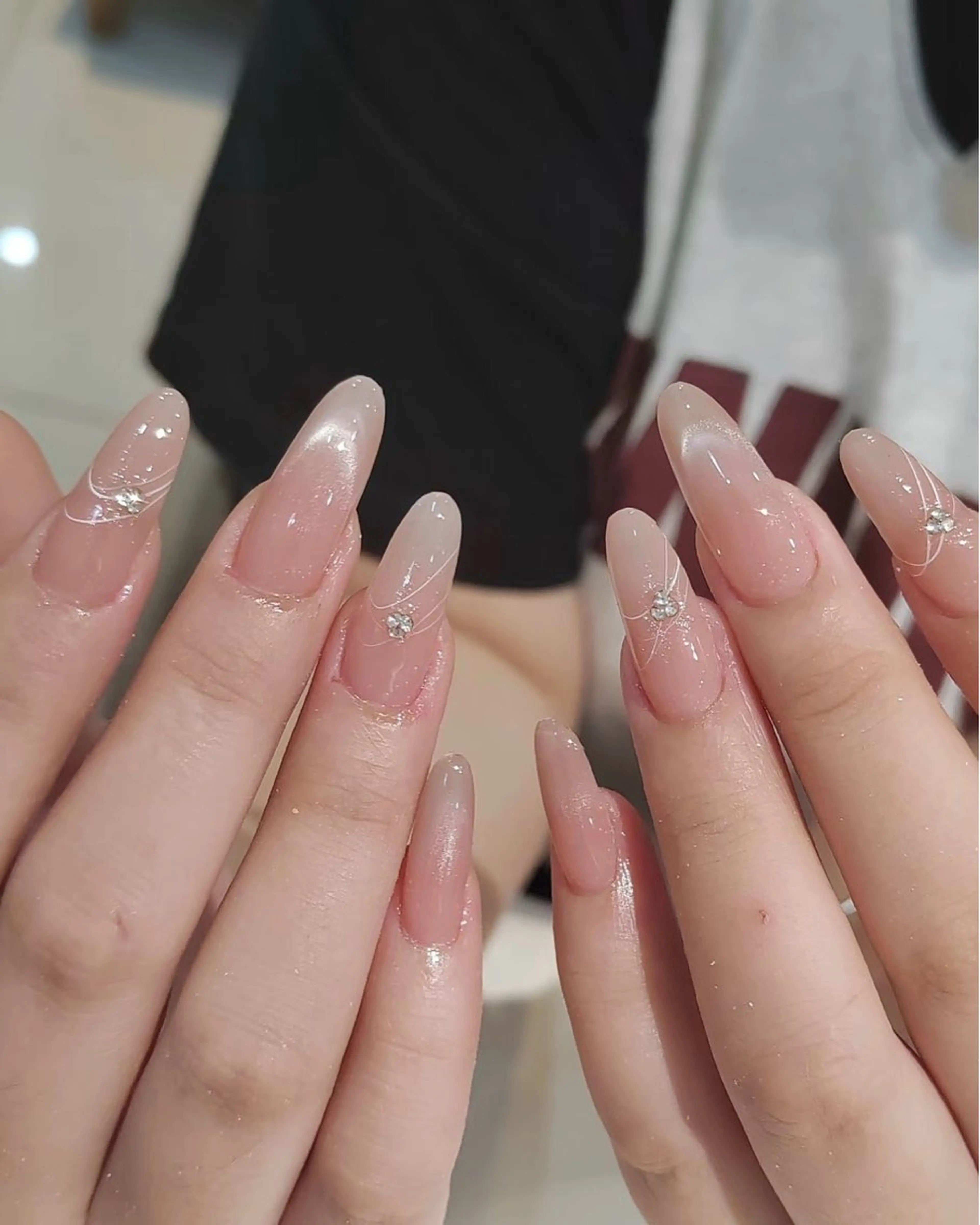 ネイル フレンチネイル 韓国ネイル マグネットネイル ミラーネイル 持ち込み ハンドネイル Speraネイル 大宮店🎀のネイルデザイン