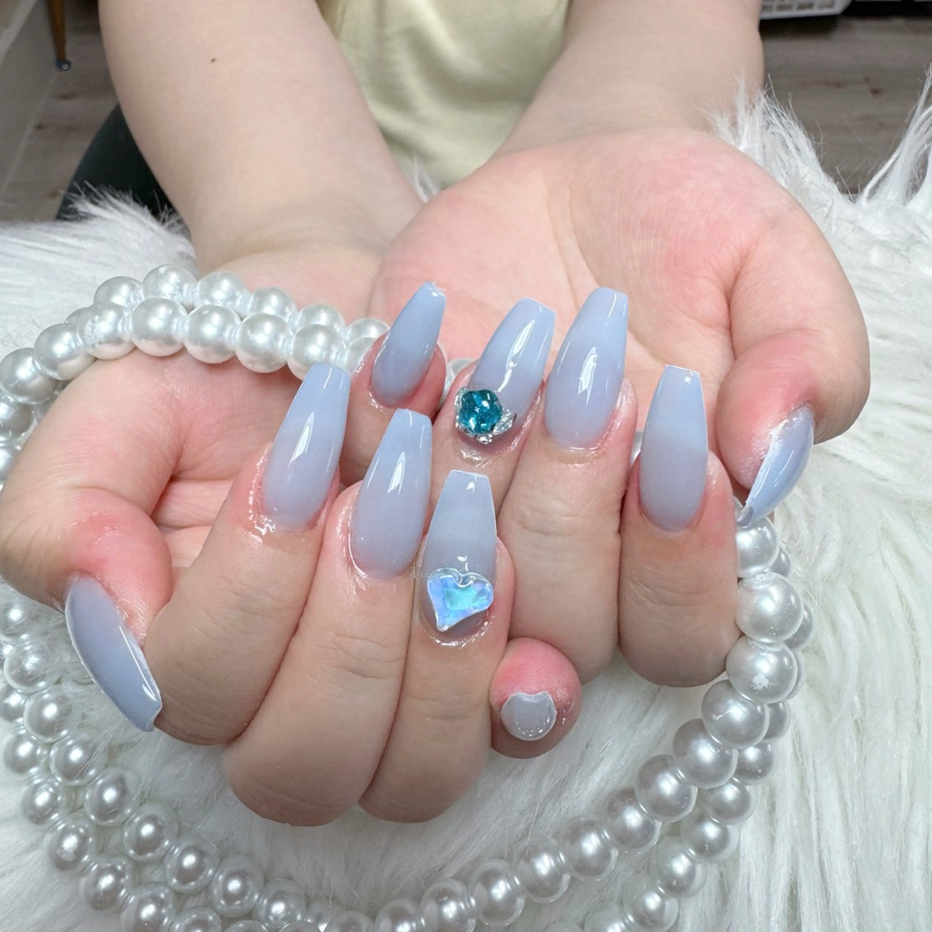 ネイル ハンドネイル 🎀nana🫧 ワンホンネイル🎀のネイルデザイン