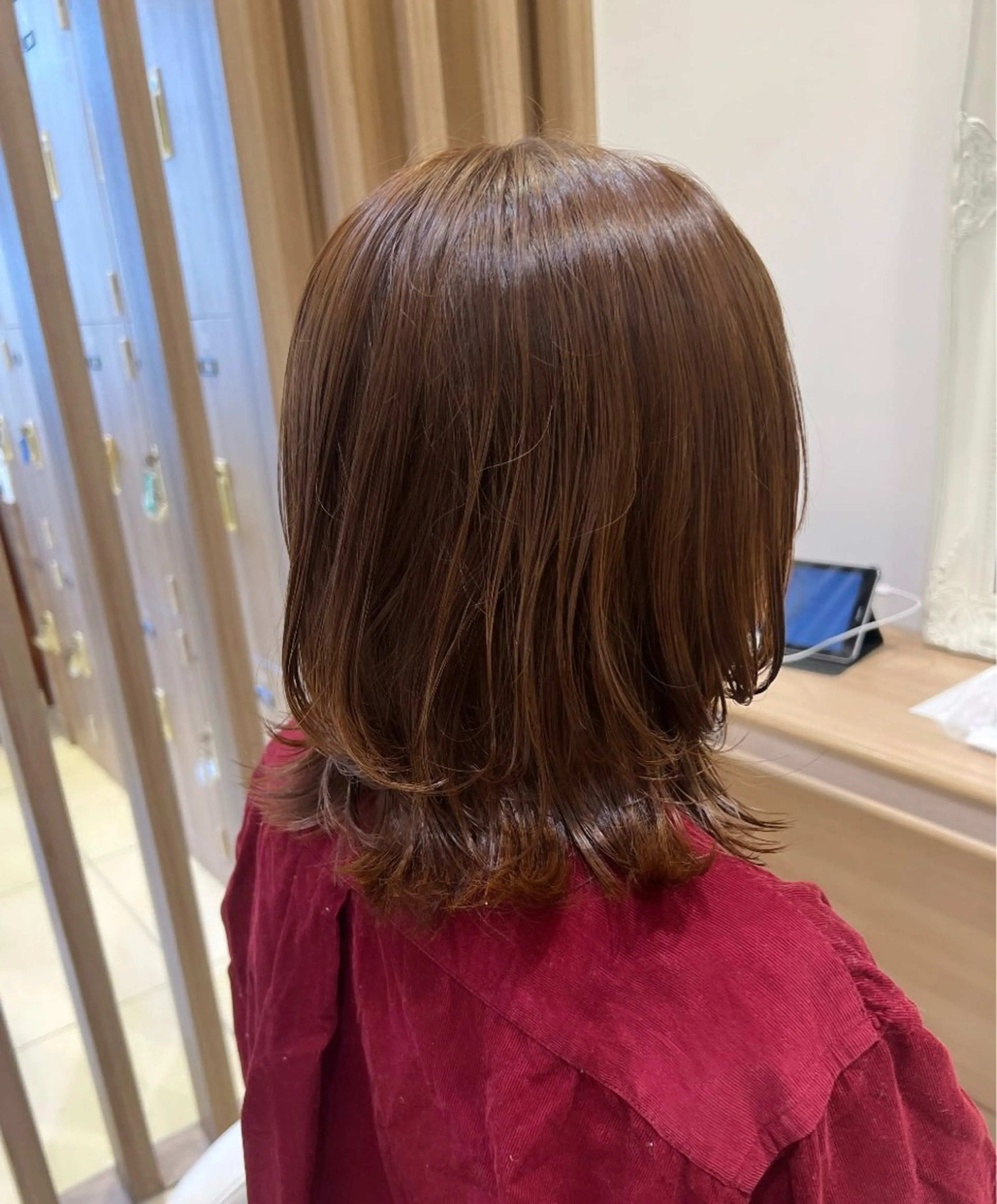 ミディアム くびれヘア レイヤーカット 横浜/韓国/レイヤー カット/ユイナ🎀のヘアスタイル