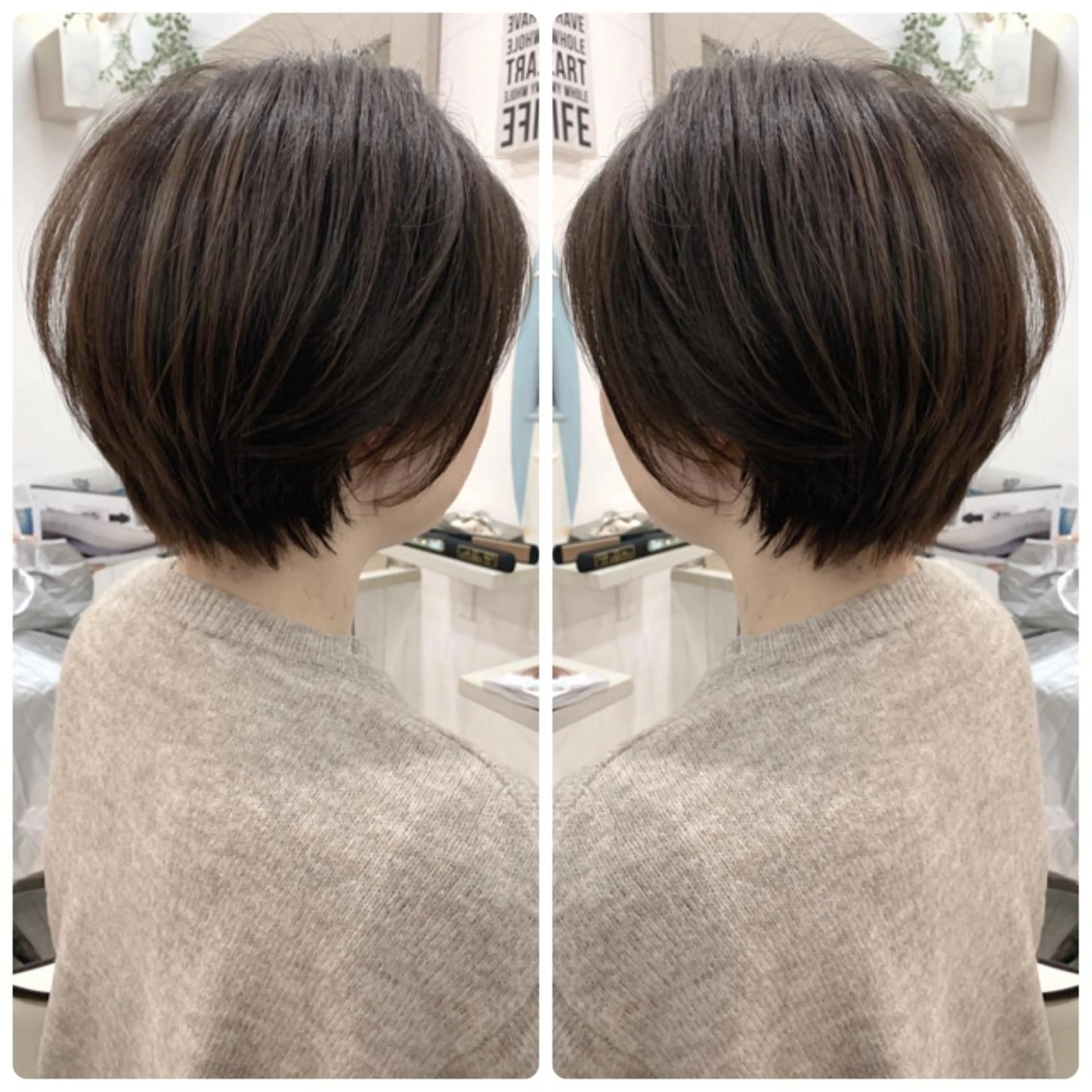 ショート カット トリートメント 京都大人女性ショート 徒歩1分/秋山のヘアスタイル