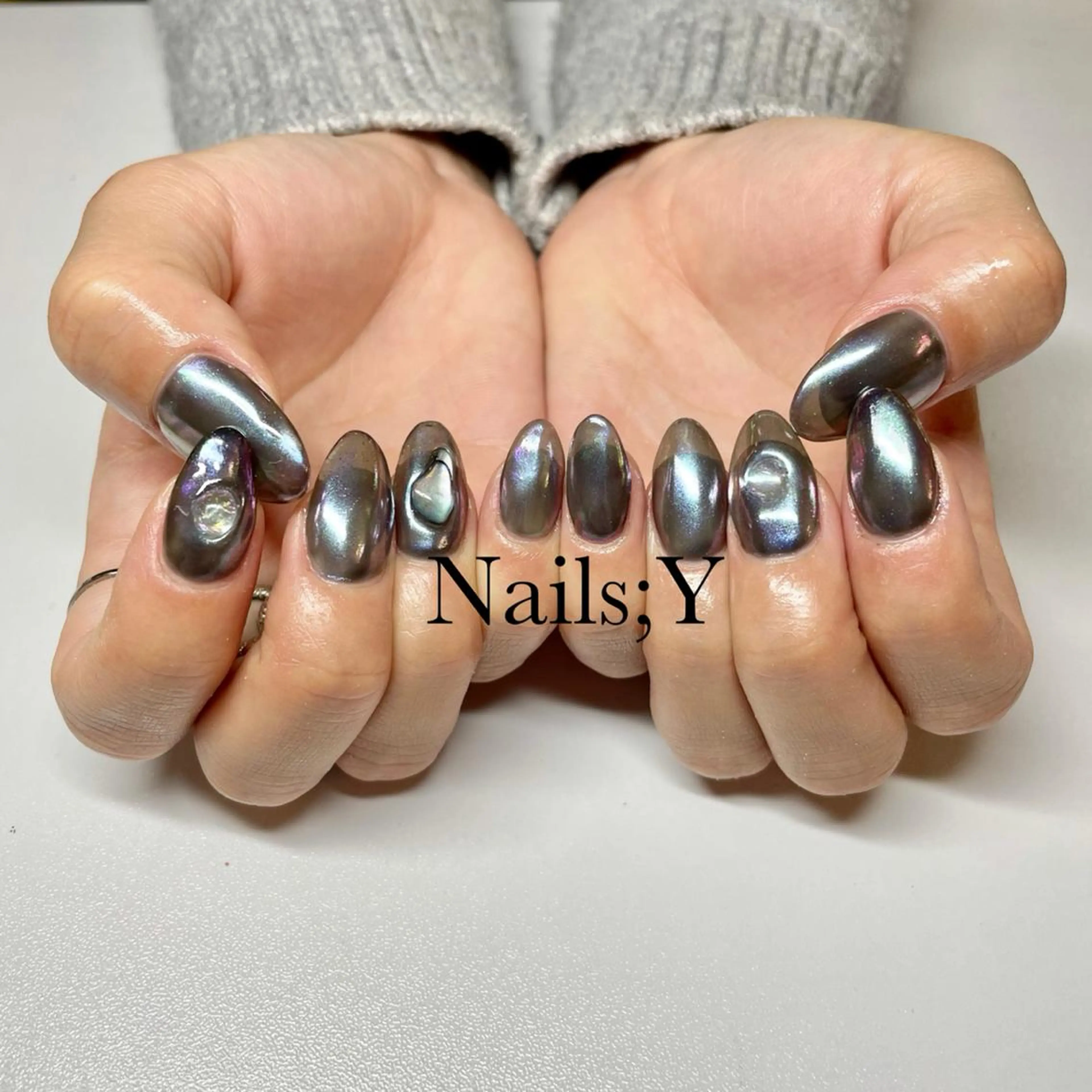 ネイル ジェルネイル 氷ネイル・うるうるネイル スカルプネイル yo koのネイルデザイン