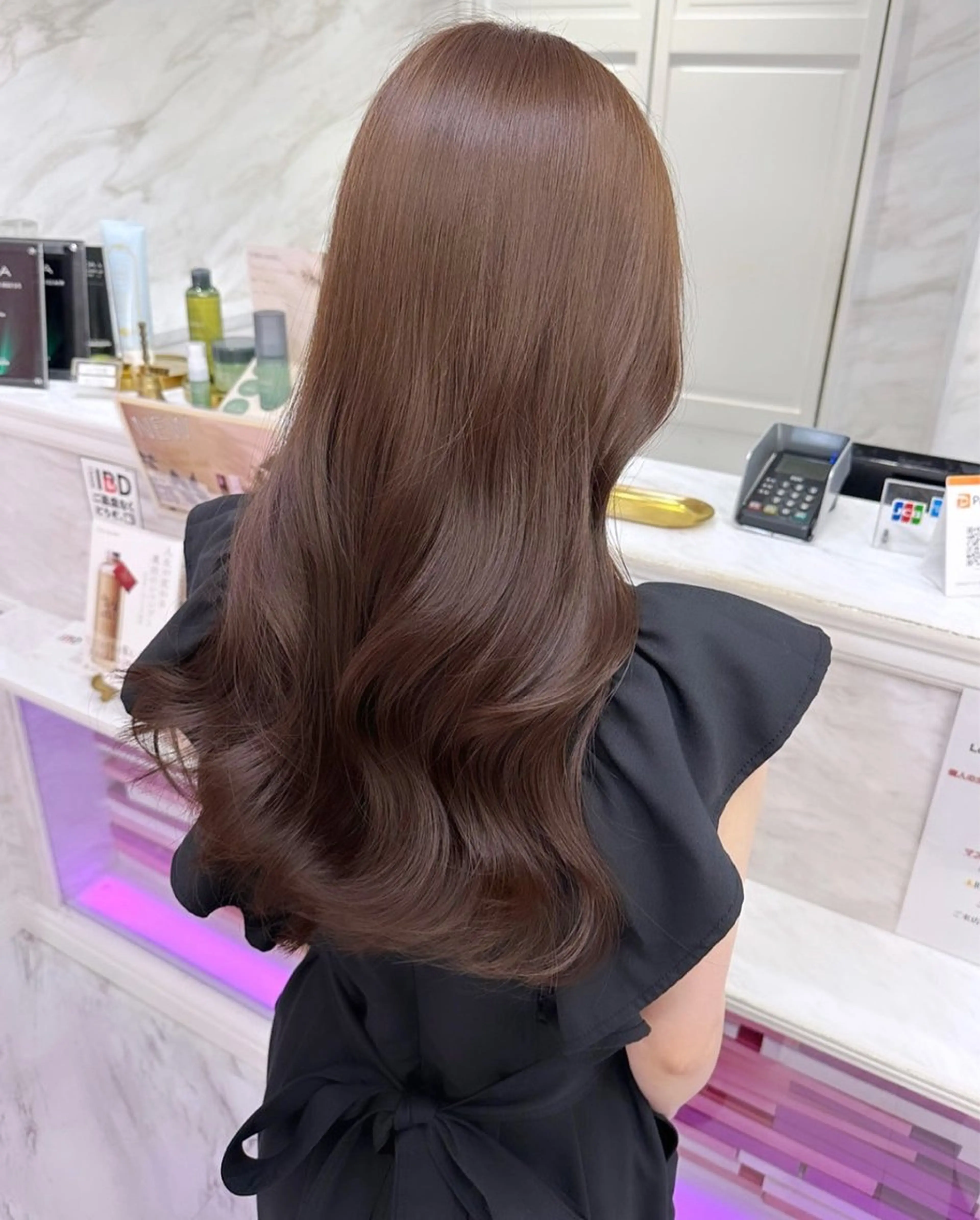 ロング カット ヘアカラー トリートメント 💖レイヤー×美髪 💖momoのヘアスタイル