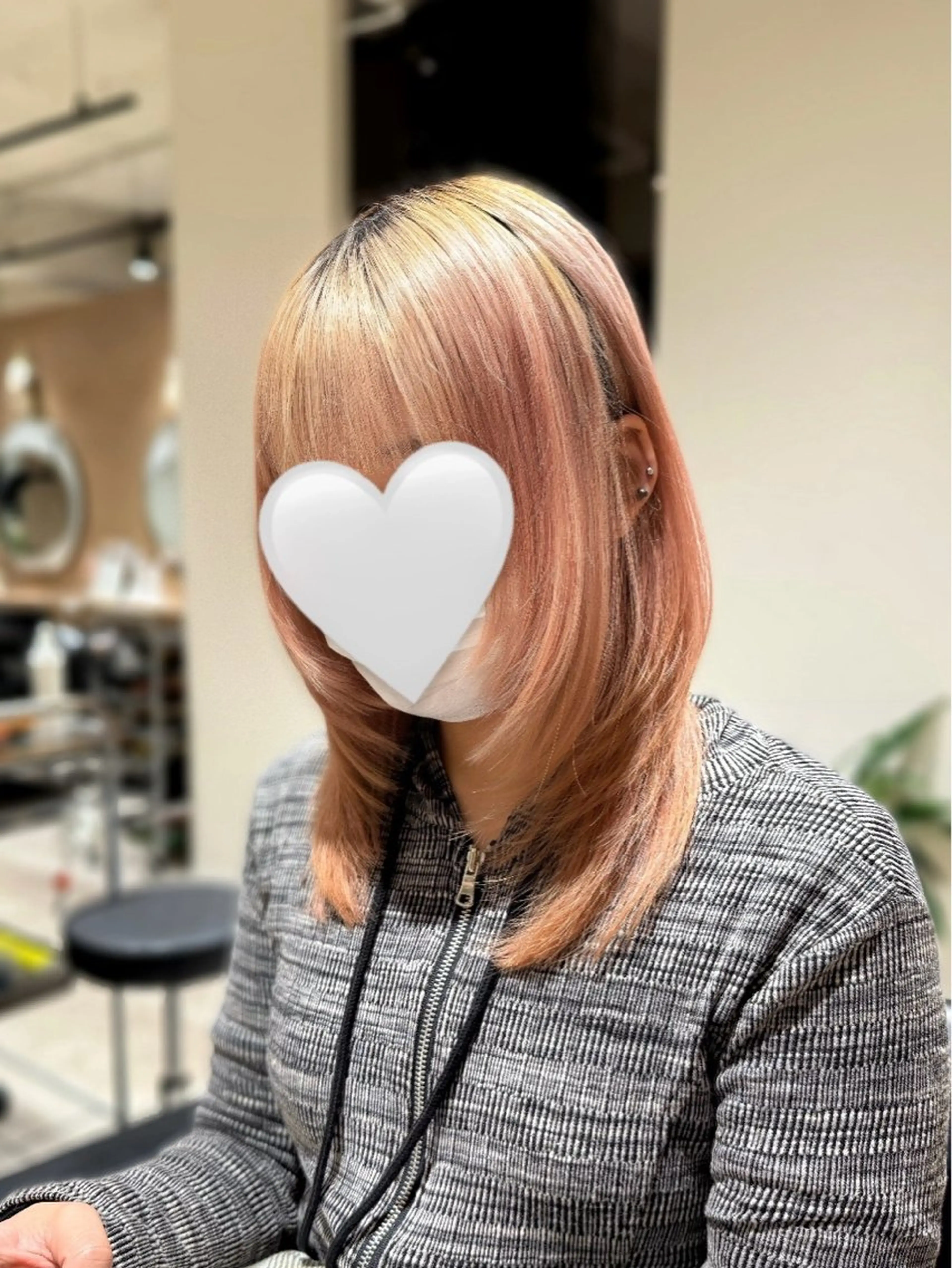 ミディアム カット トレンドレイヤー🤍 顔周り/wakaのヘアスタイル