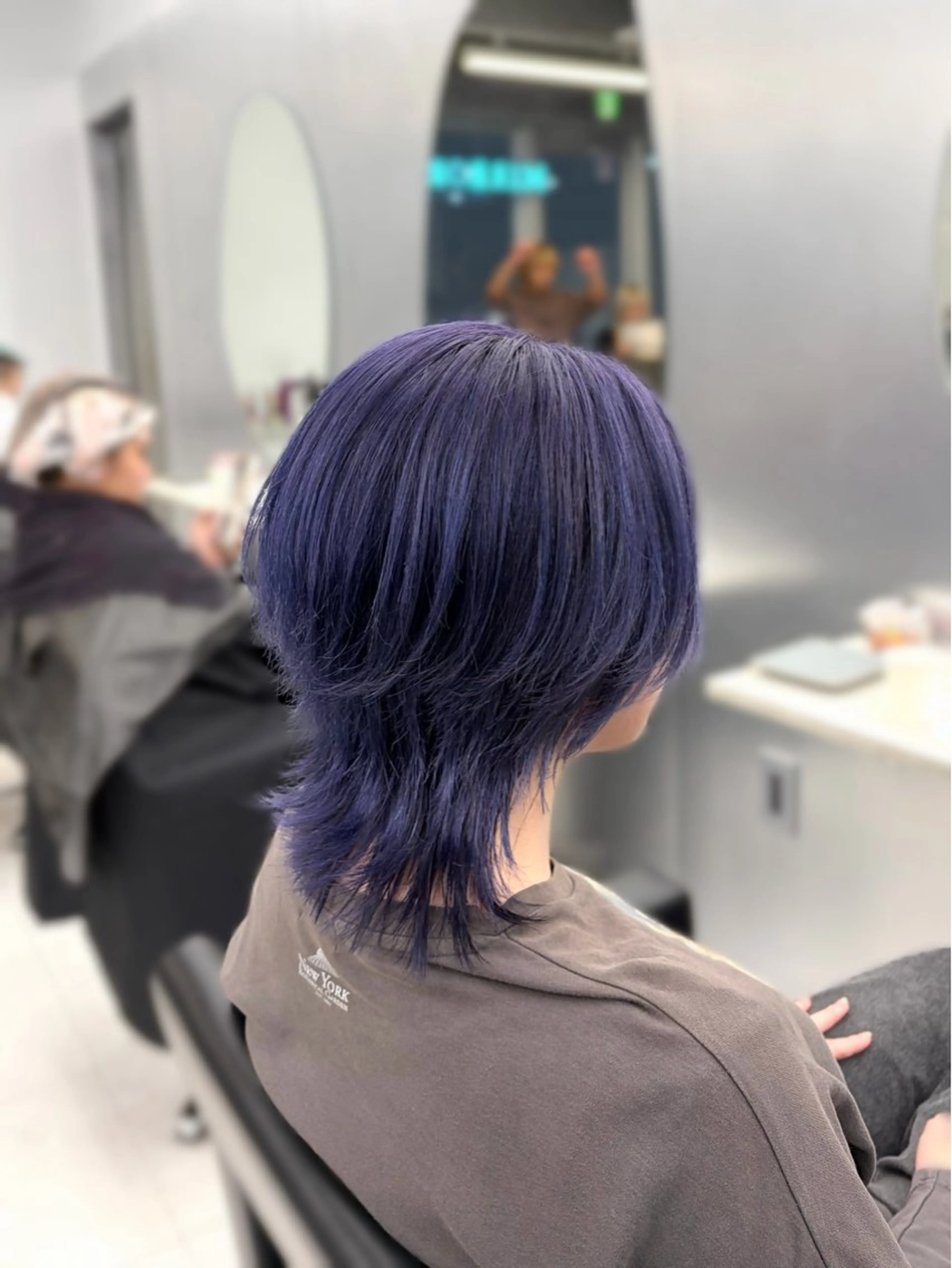 セミロング カラー ʜᴀʀᴜᴋᴀ♱メンズ ウルフ/ブリーチのヘアスタイル