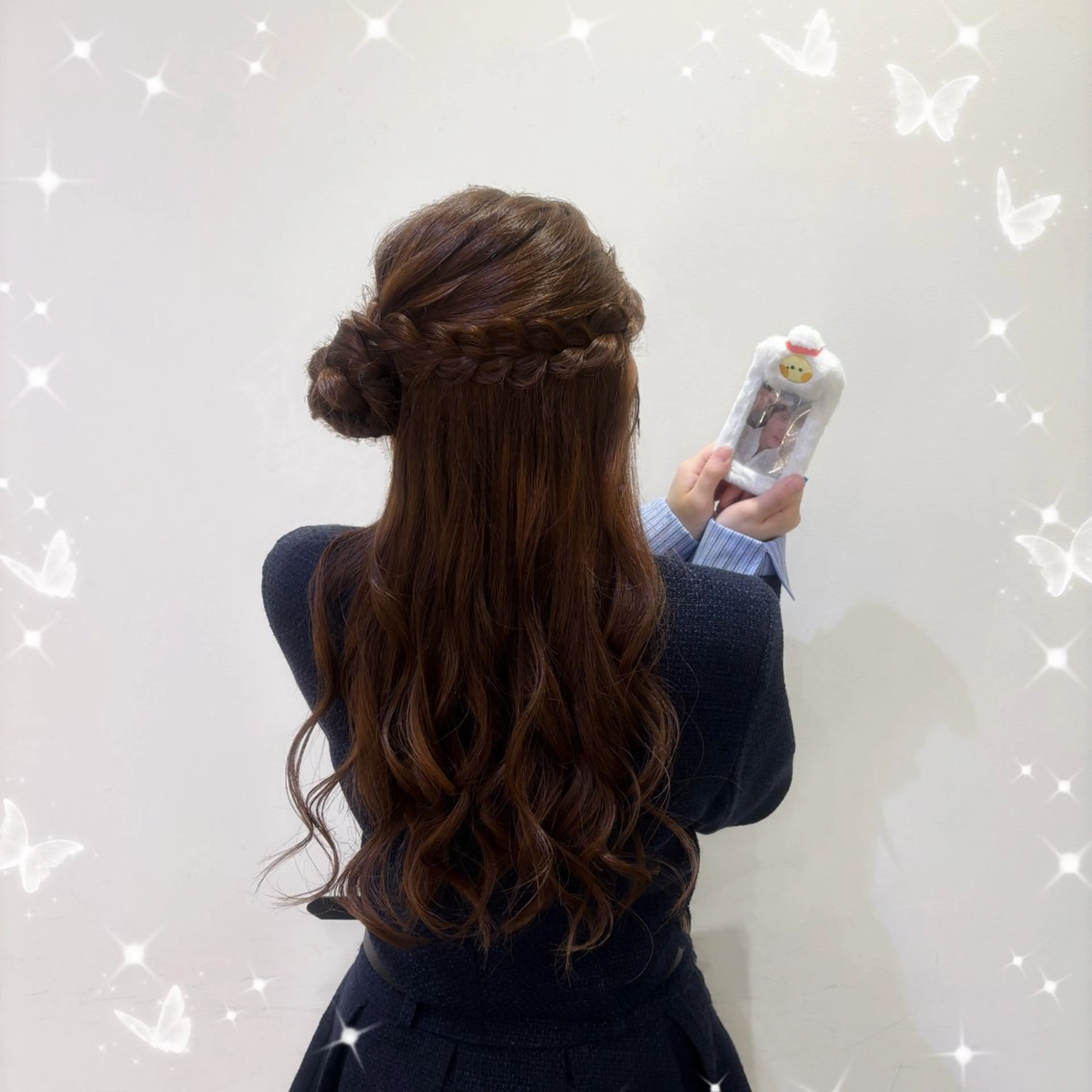 ヘアアレンジ 🇰🇷韓国レイヤー 多幸感メイク🤍のヘアスタイル