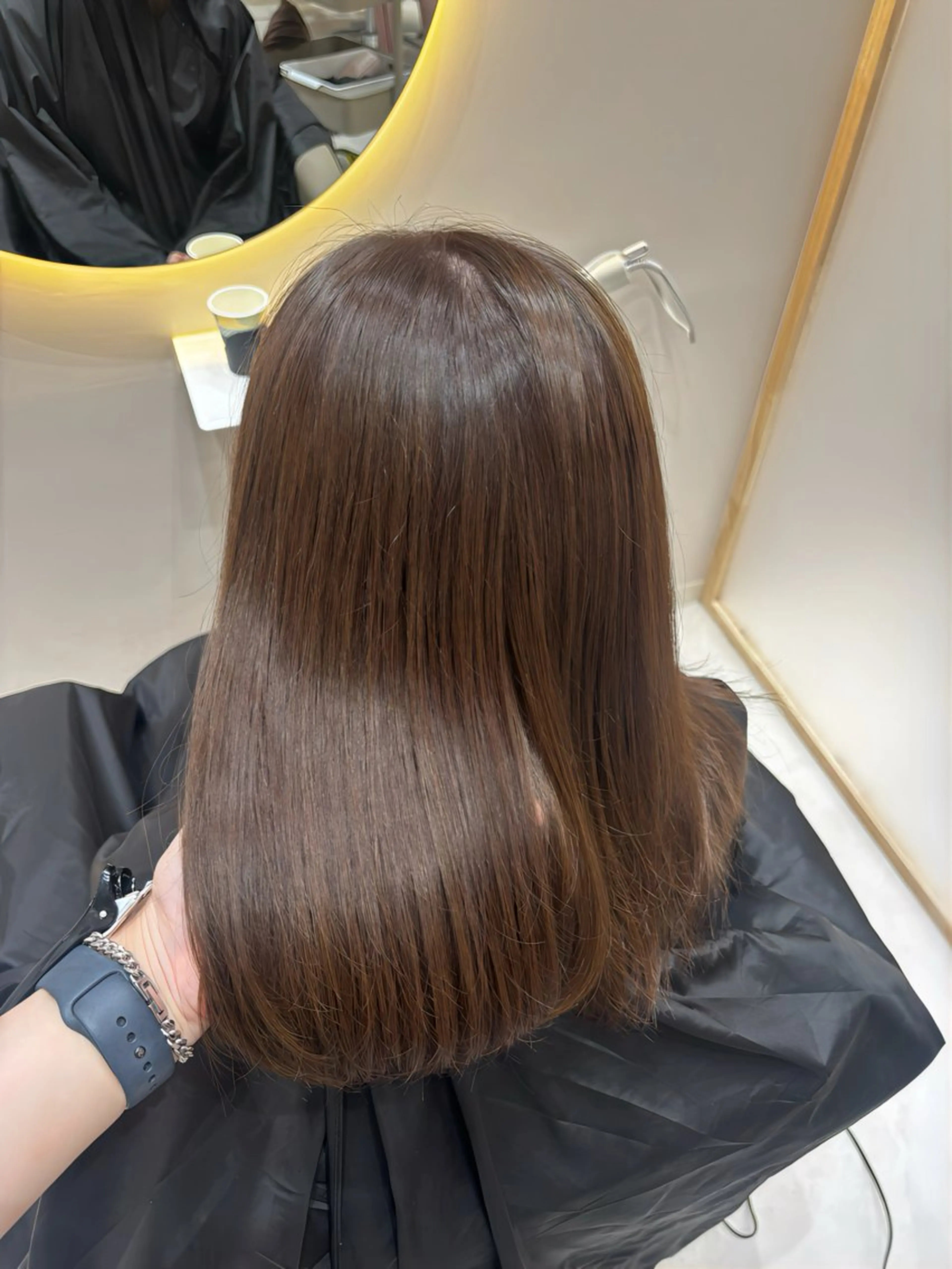 セミロング カット ヘアカラー トリートメント 韓国レイヤーカット/ 🩶HARUKA🩶のヘアスタイル