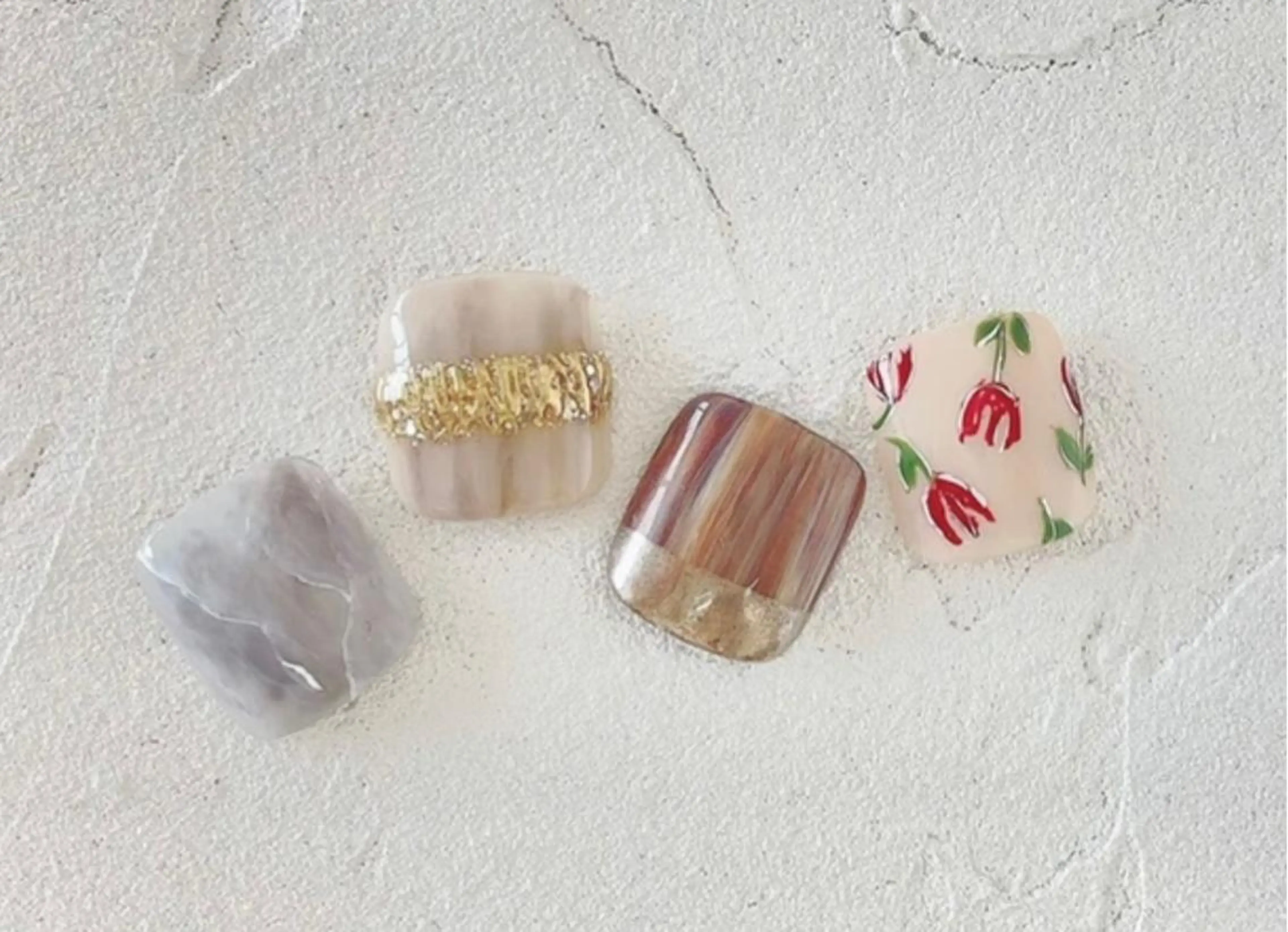 ネイル フットネイル ジェルネイル パラジェル Luonto nail TOKYO 【ルオント】所属・Luonto❁ Mayuのネイルデザイン