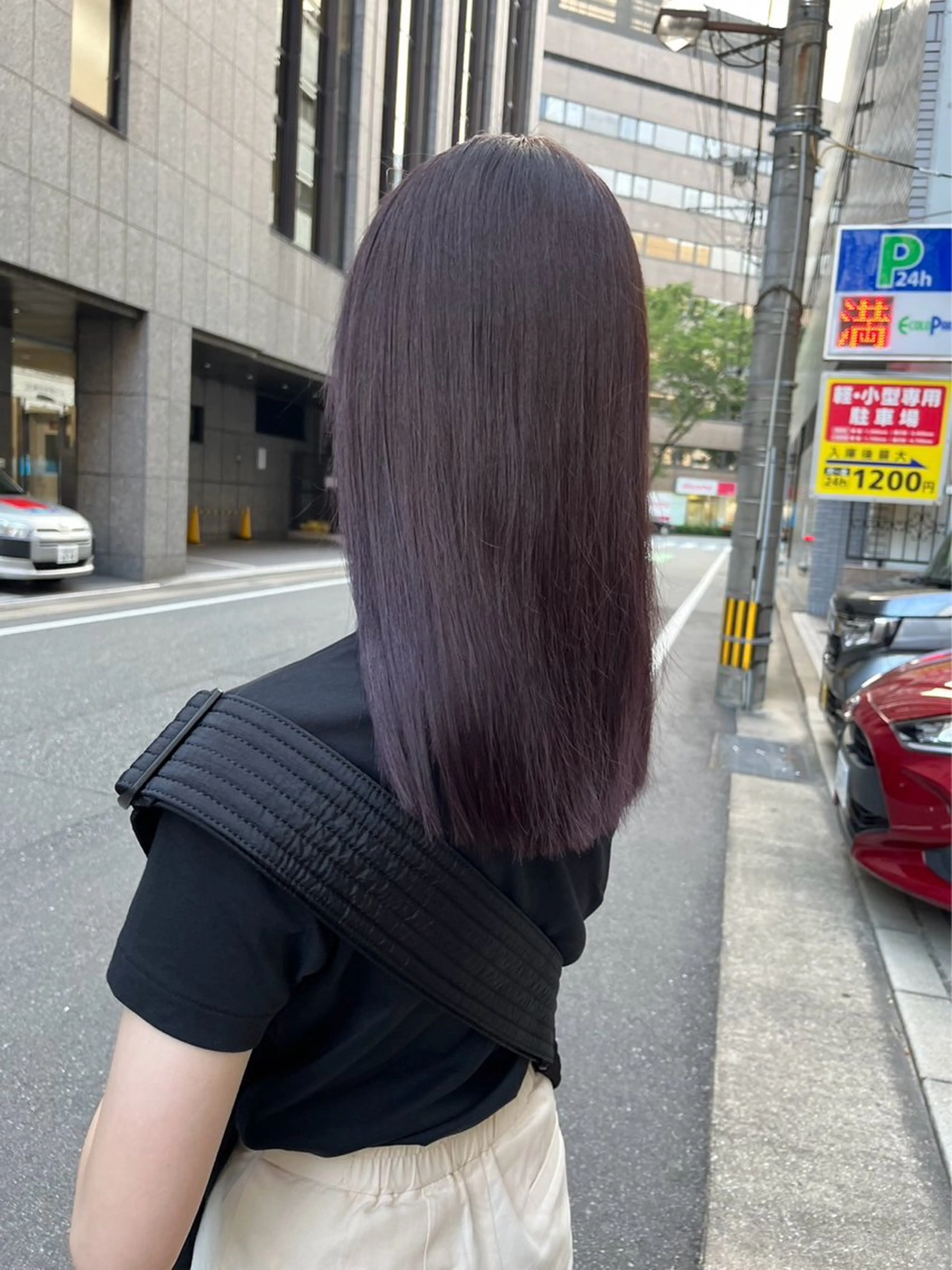 セミロング トリートメント みわ/博多 ブリーチ/メンズヘアのヘアスタイル
