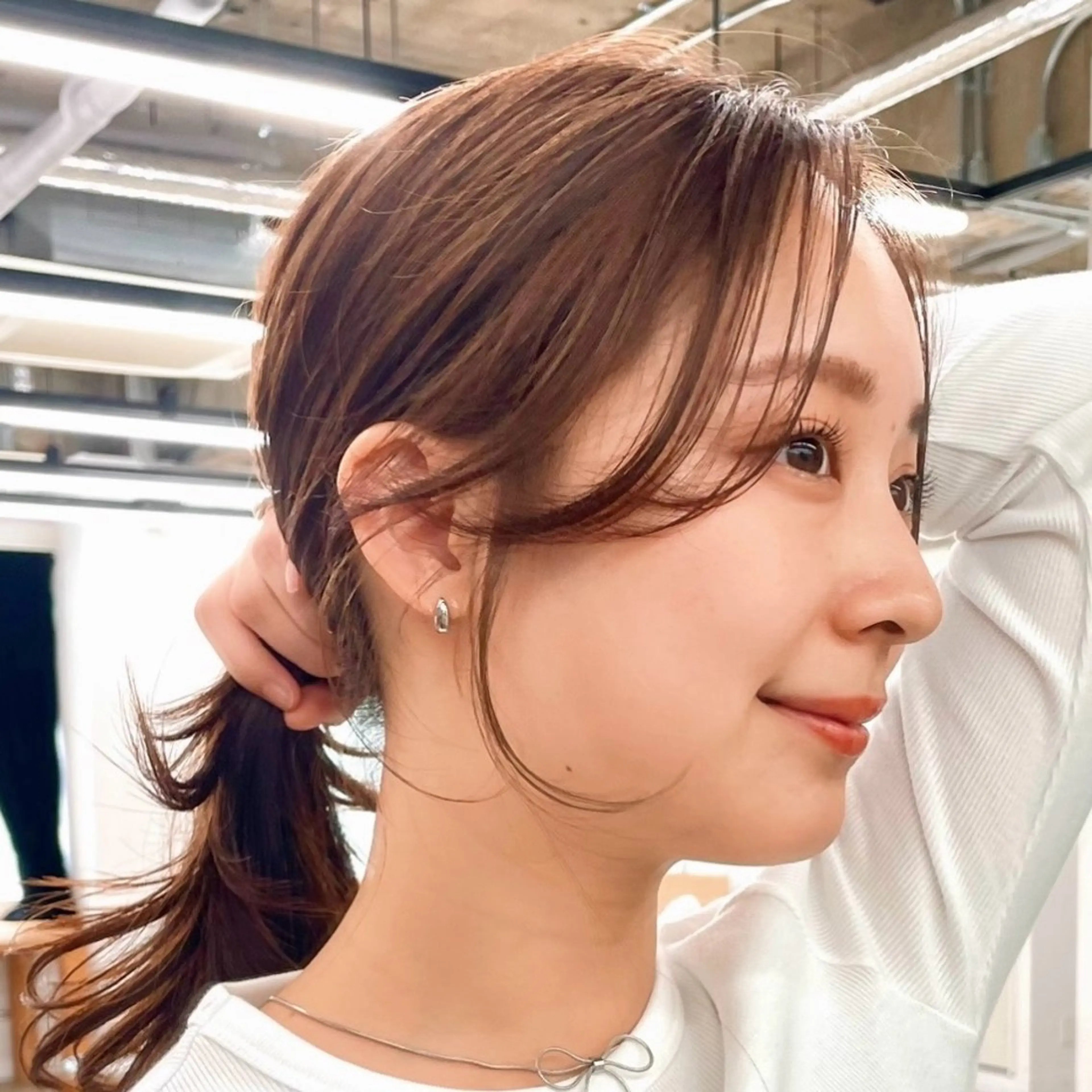 ロング カラー カット ヘアカラー 韓国レイヤー 船橋 徒歩5分/小川友美のヘアスタイル