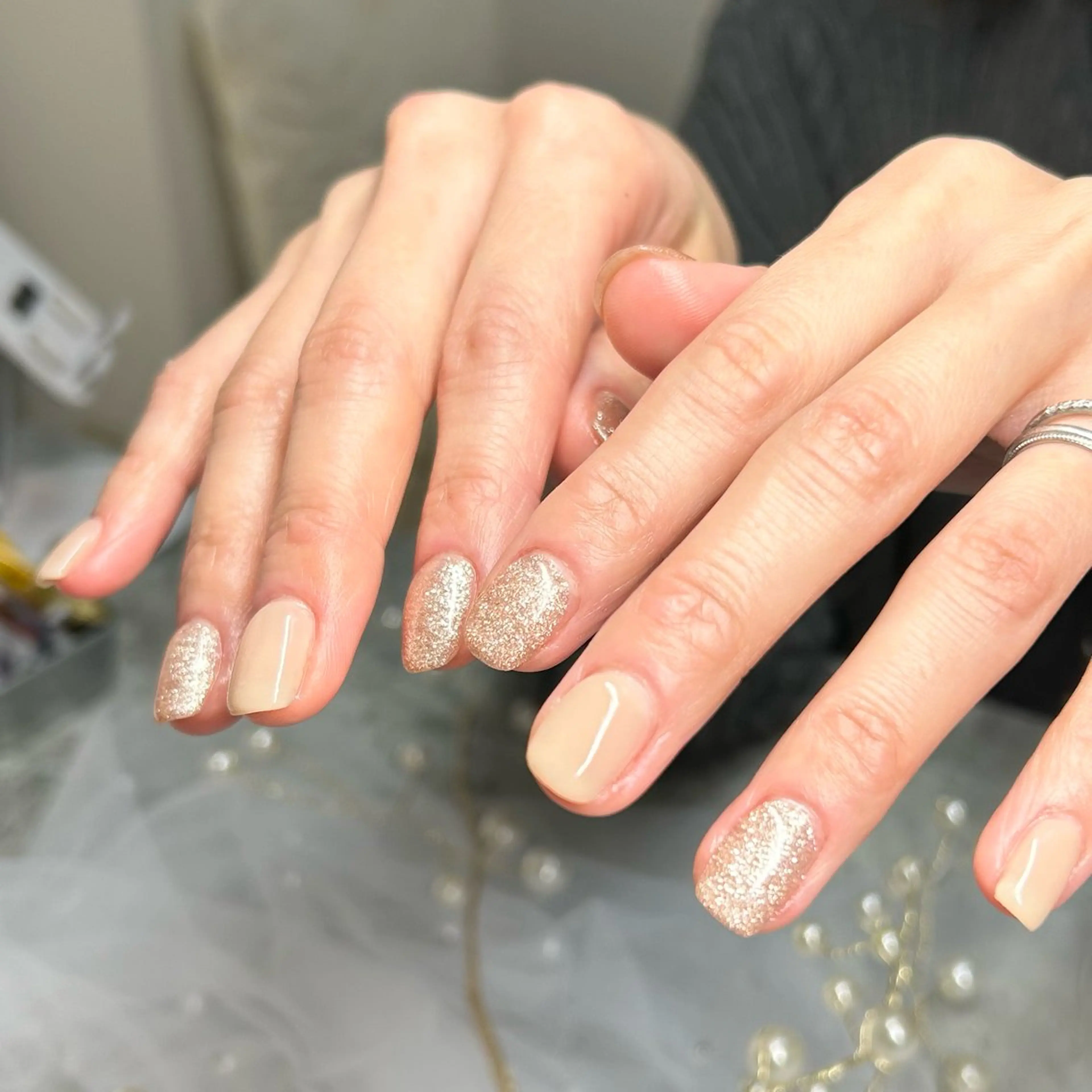 ネイル ワンカラーネイル ハンドネイル ten nail salon　かえでのネイルデザイン