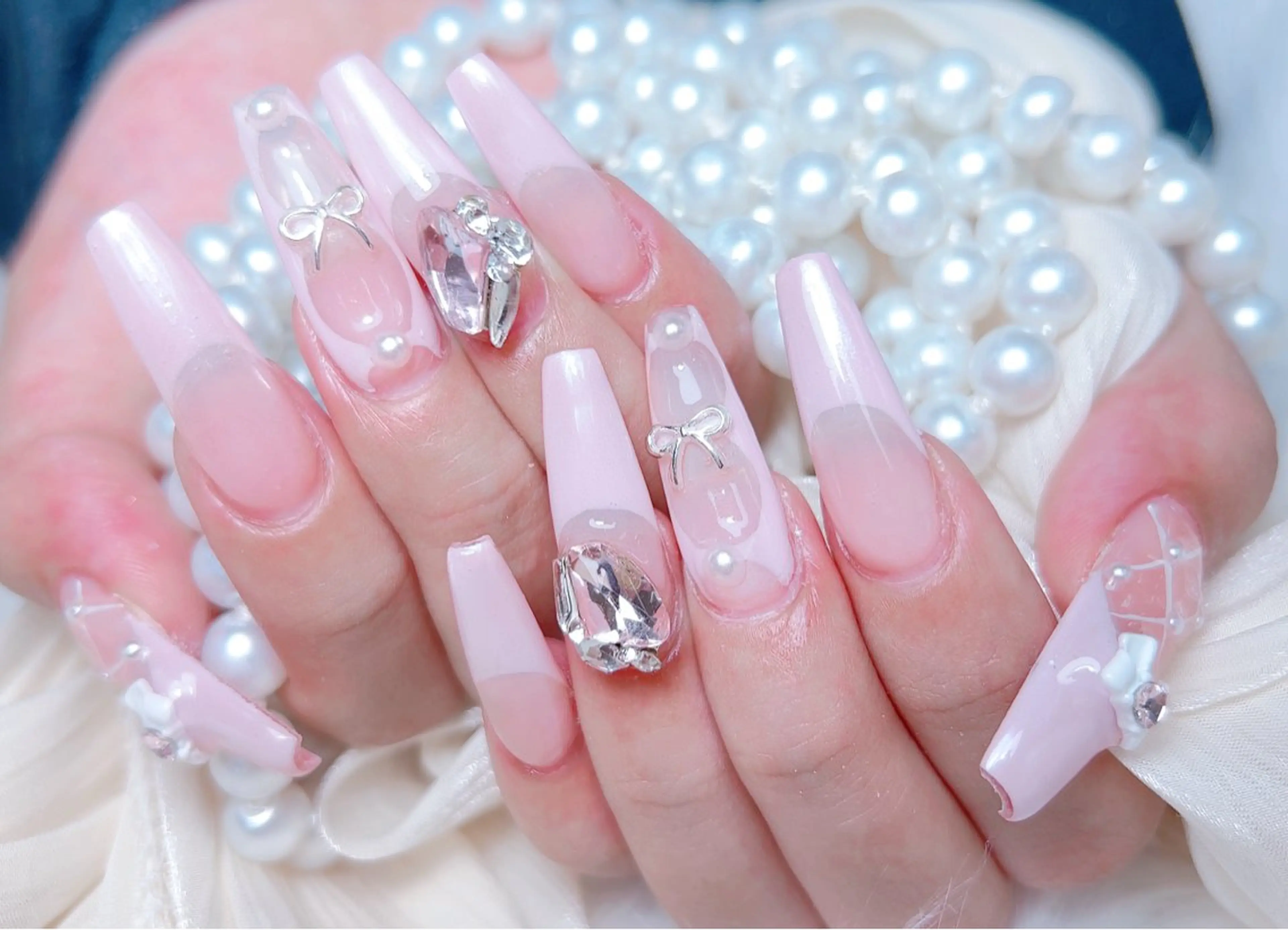 ネイル ハンドネイル M🌷nail 長さだし専門店のネイルデザイン