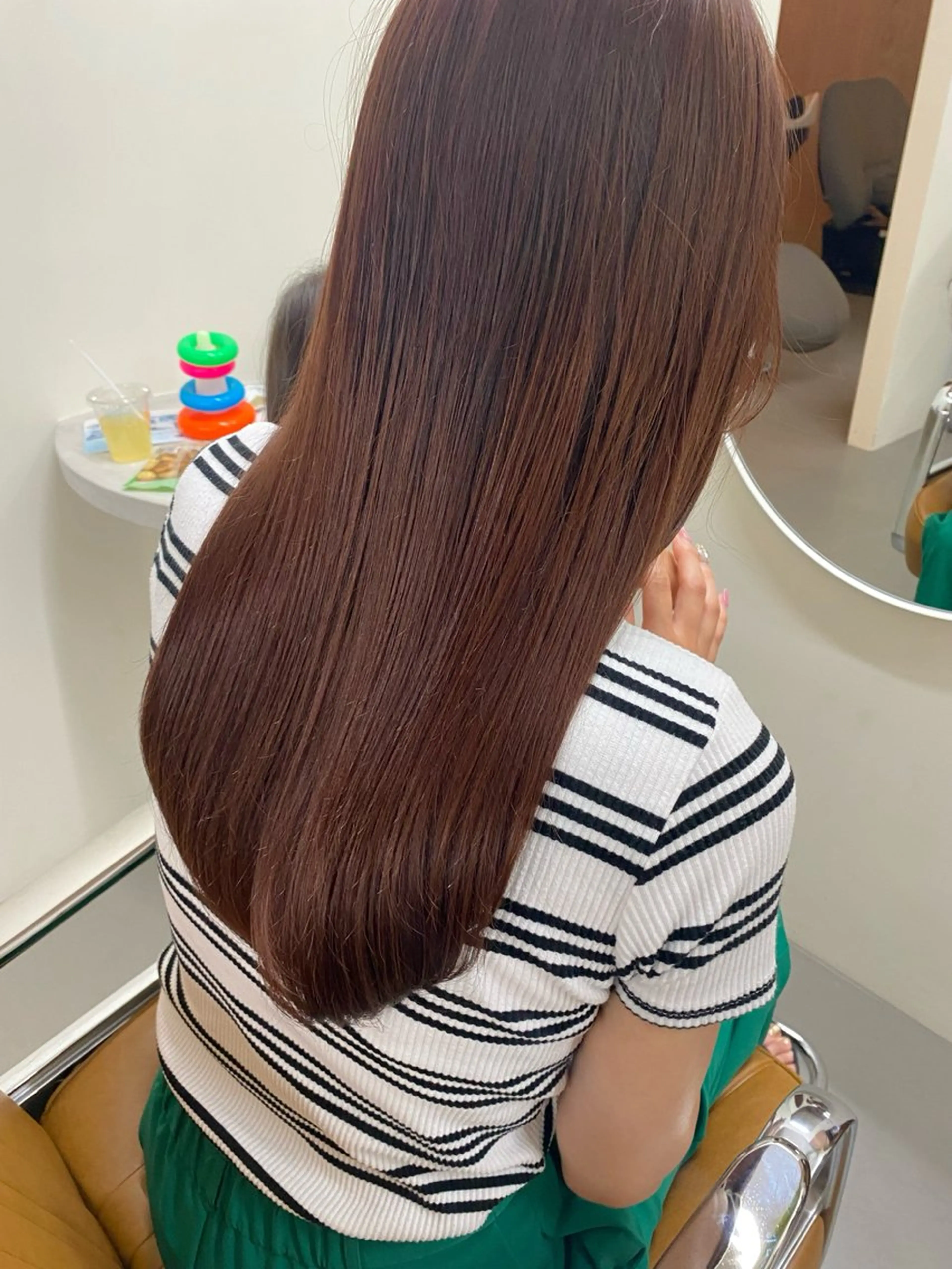 カラー ブラウンカラー ピンクカラー fab.所属・檜 果歩のヘアスタイル