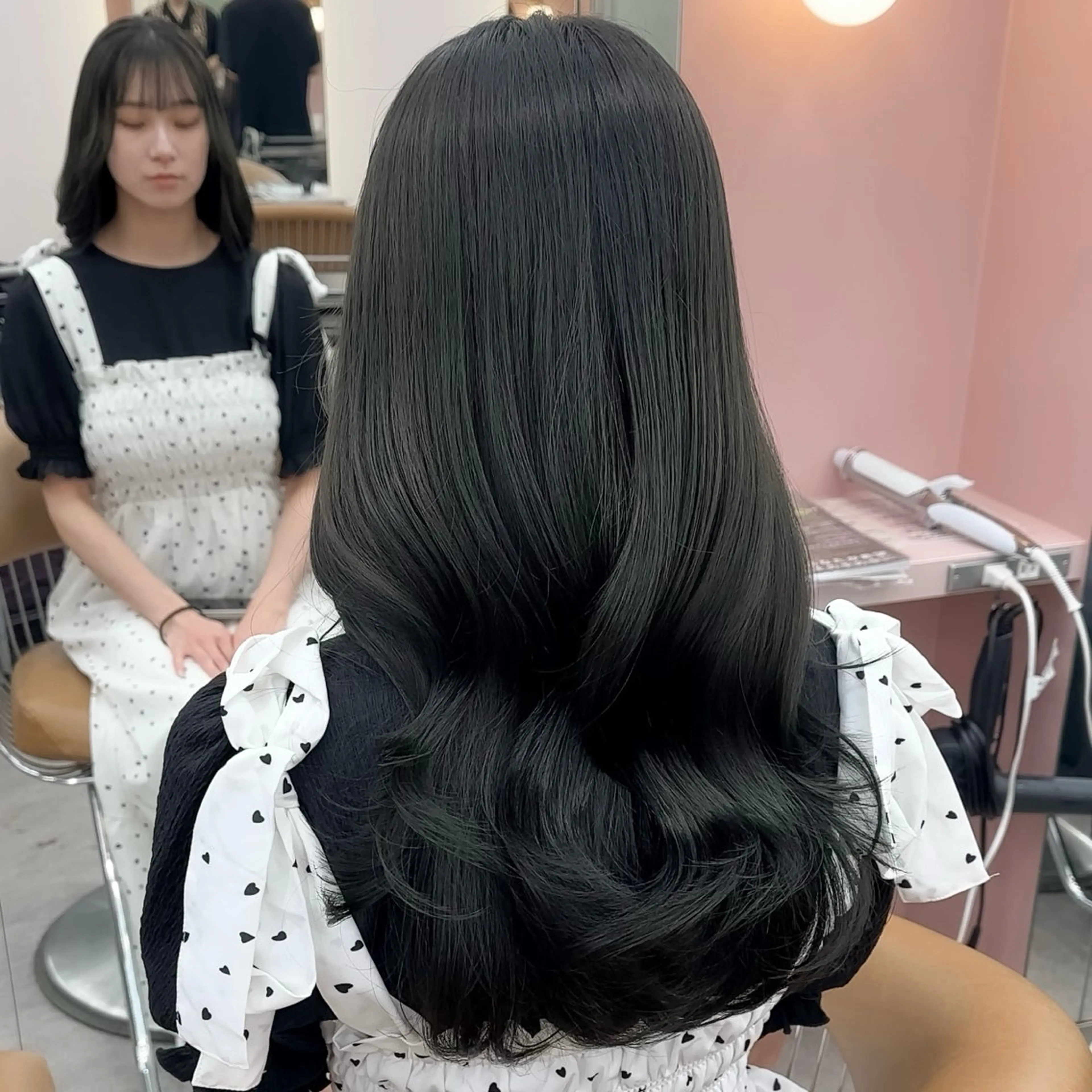 ロング カット ヘアカラー トリートメント 縮毛矯正/韓国ヘア /レイヤー🎀ミズキのヘアスタイル