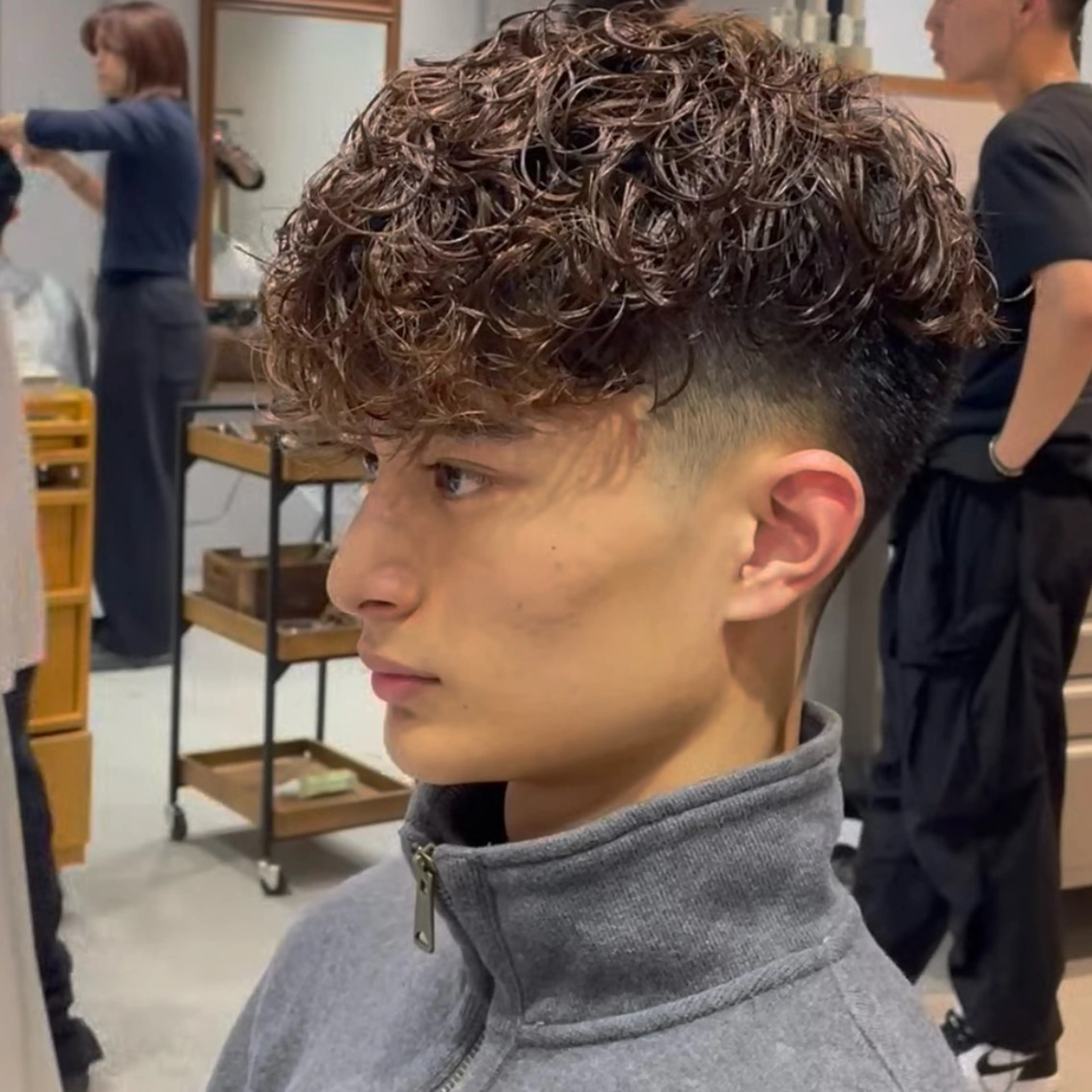 メンズ スペインカール メンズ専門/パーマ 特化/栄/北出瑞貴のヘアスタイル