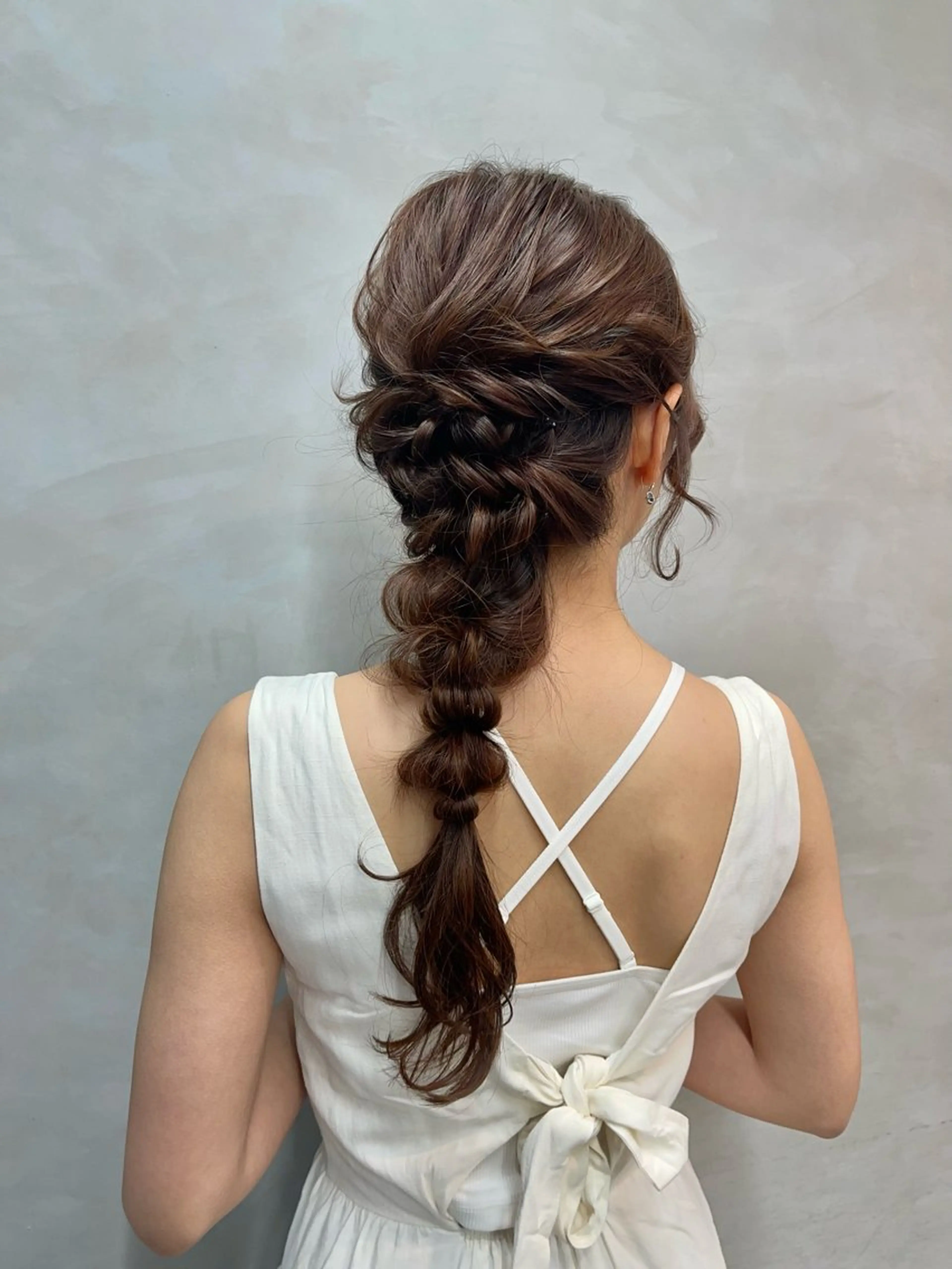 ロング ヘアアレンジ 結婚式・ブライダル 卒業式のヘアスタイル 韓国風ヘア 浴衣 ヘアセット nanoha￤銀座￤ 推し活ヘアアレンジのヘアスタイル