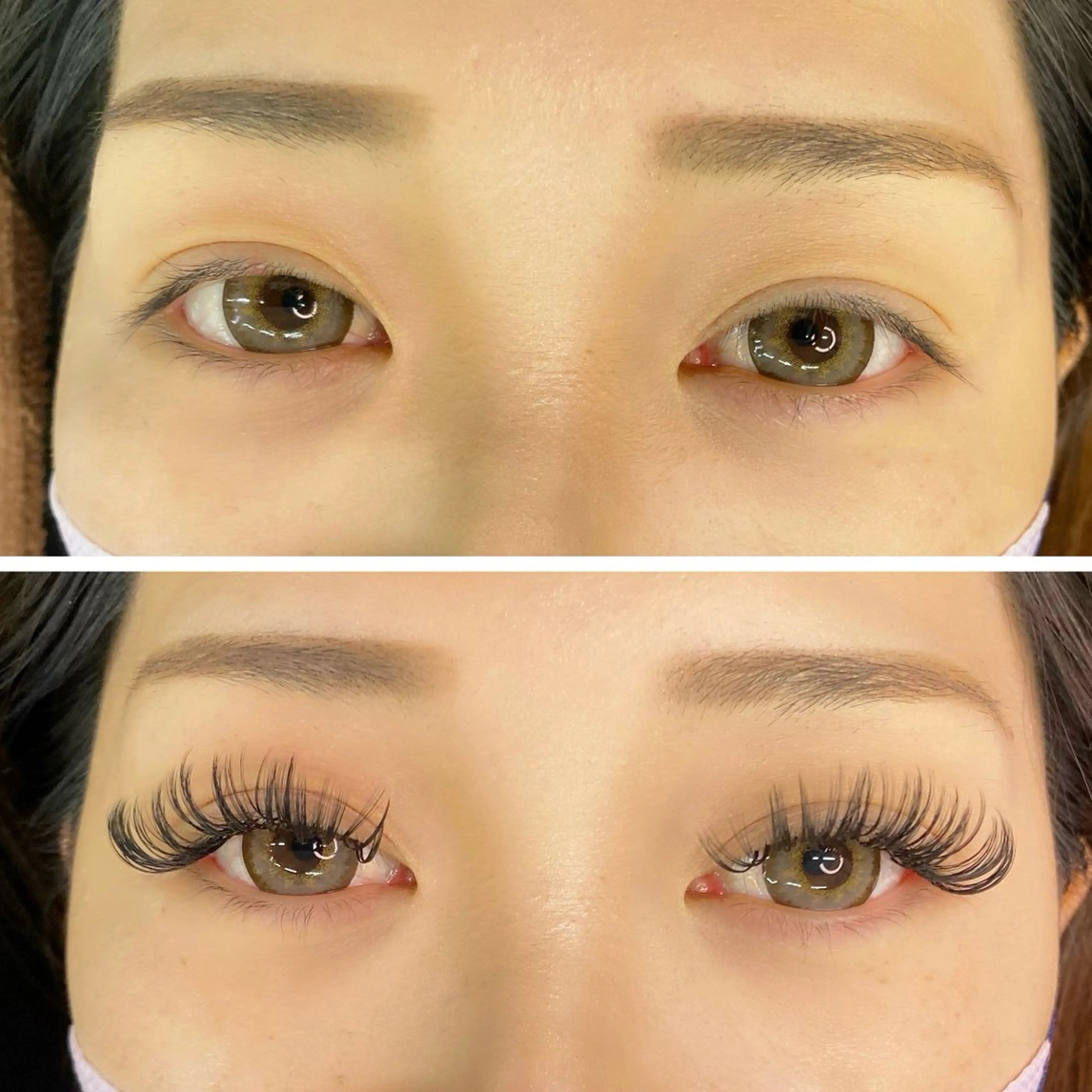 マツエク・マツパ 目尻長め ボリュームラッシュ linda makoのマツエク・マツパデザイン