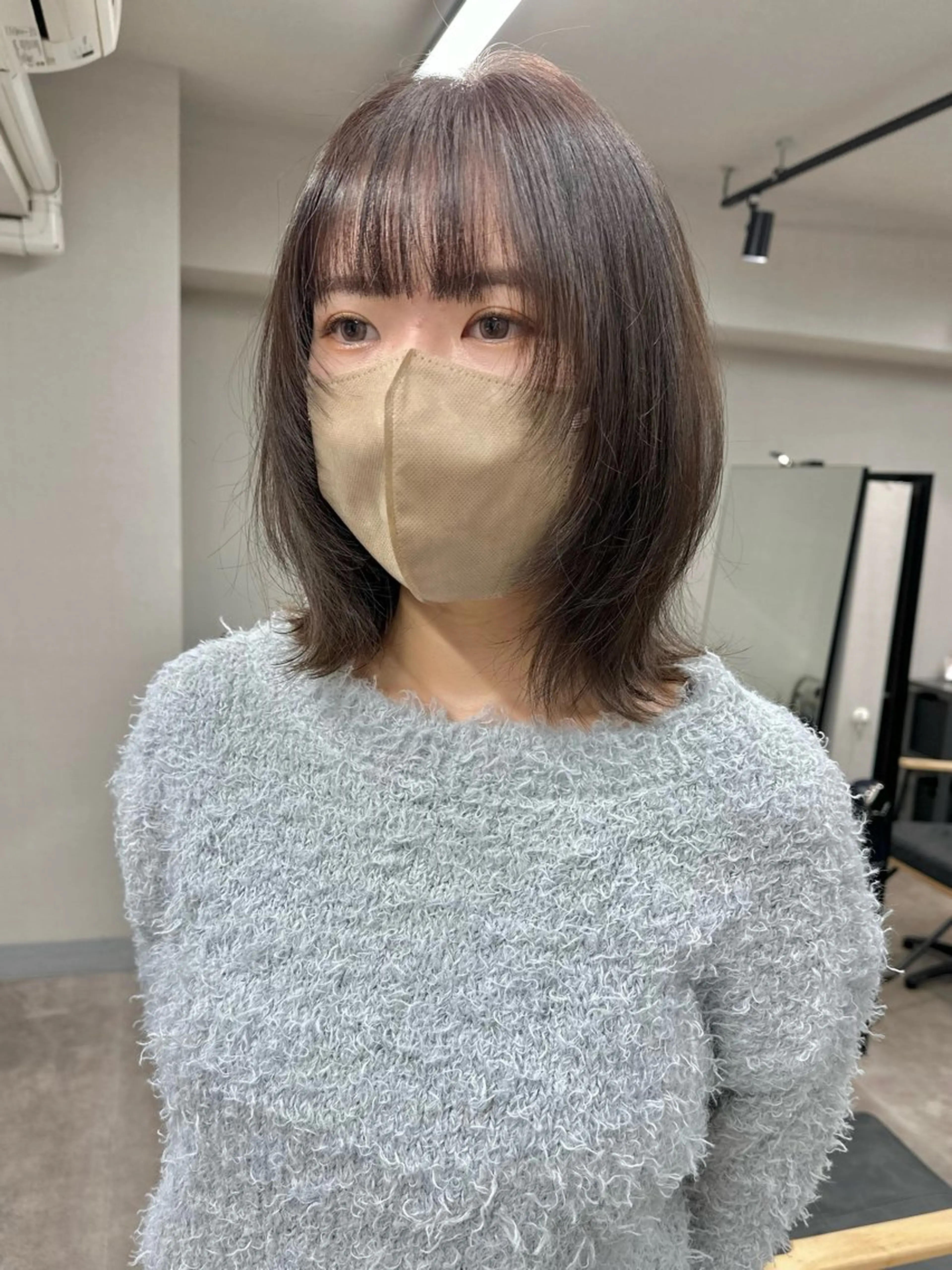 ミディアム カラー ベージュカラー ブラウンカラー ブラウンベージュ くびれヘア 顔周りカット カット ヘアカラー トリートメント レイヤーカット🪄 耳ツボ🎀Ayumiのヘアスタイル