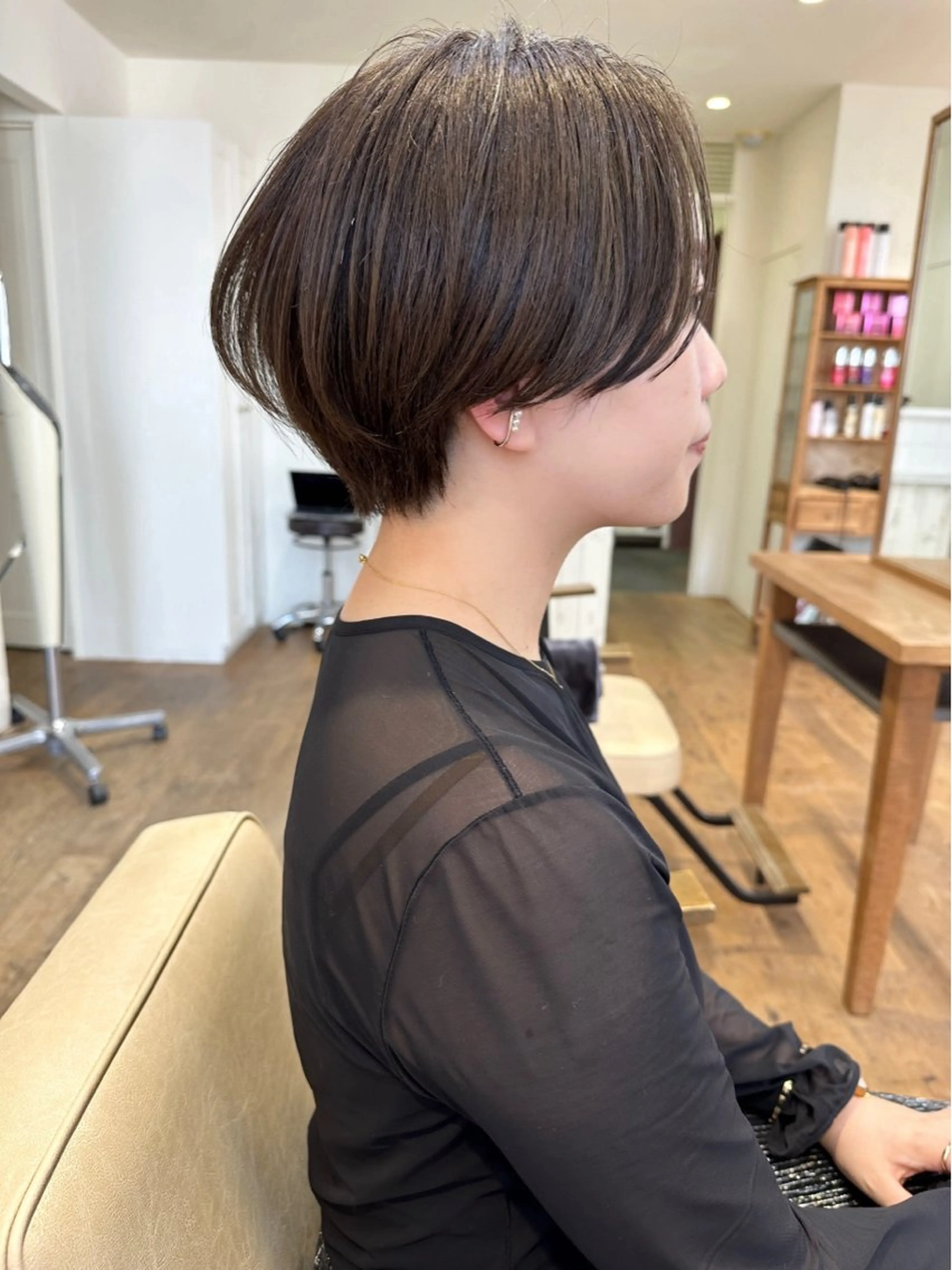 ショート ショート ボブ 梅田 木戸健人のヘアスタイル