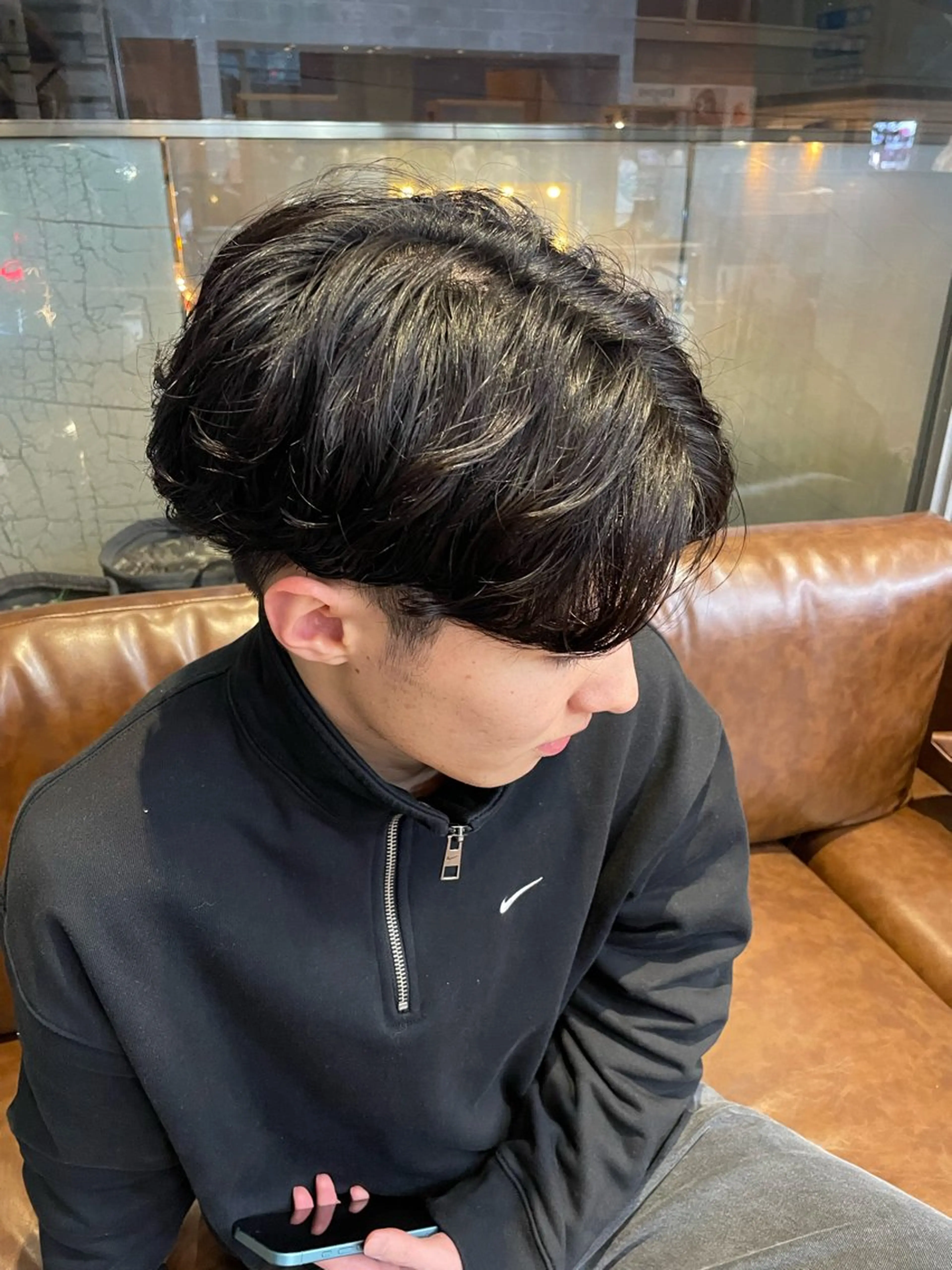 ショート パーマ メンズ カット パーマ 🍋髪質改善× 透明感カラー ジュリのヘアスタイル