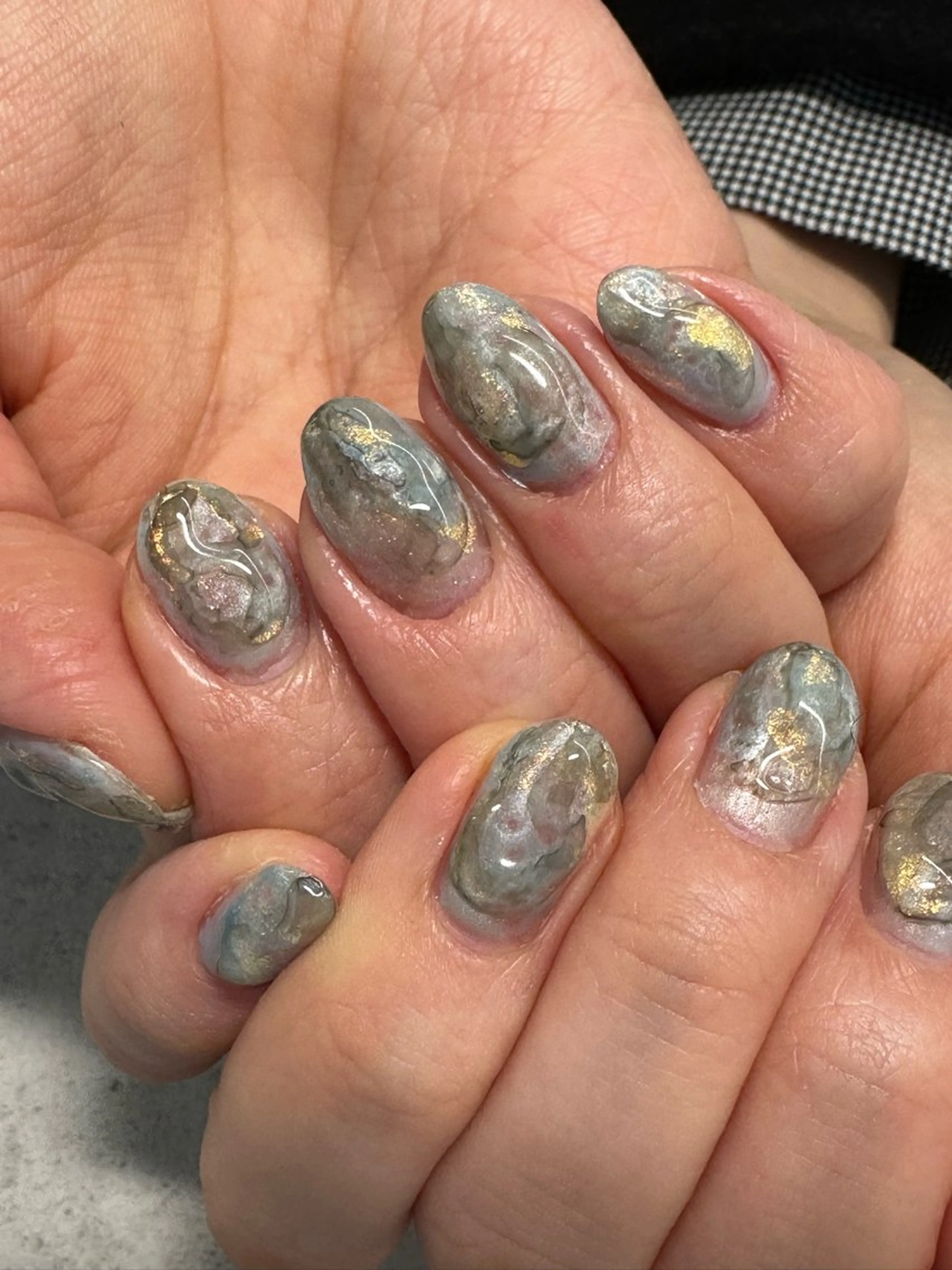 ネイル ブルー Kaede *LUFTのネイルデザイン