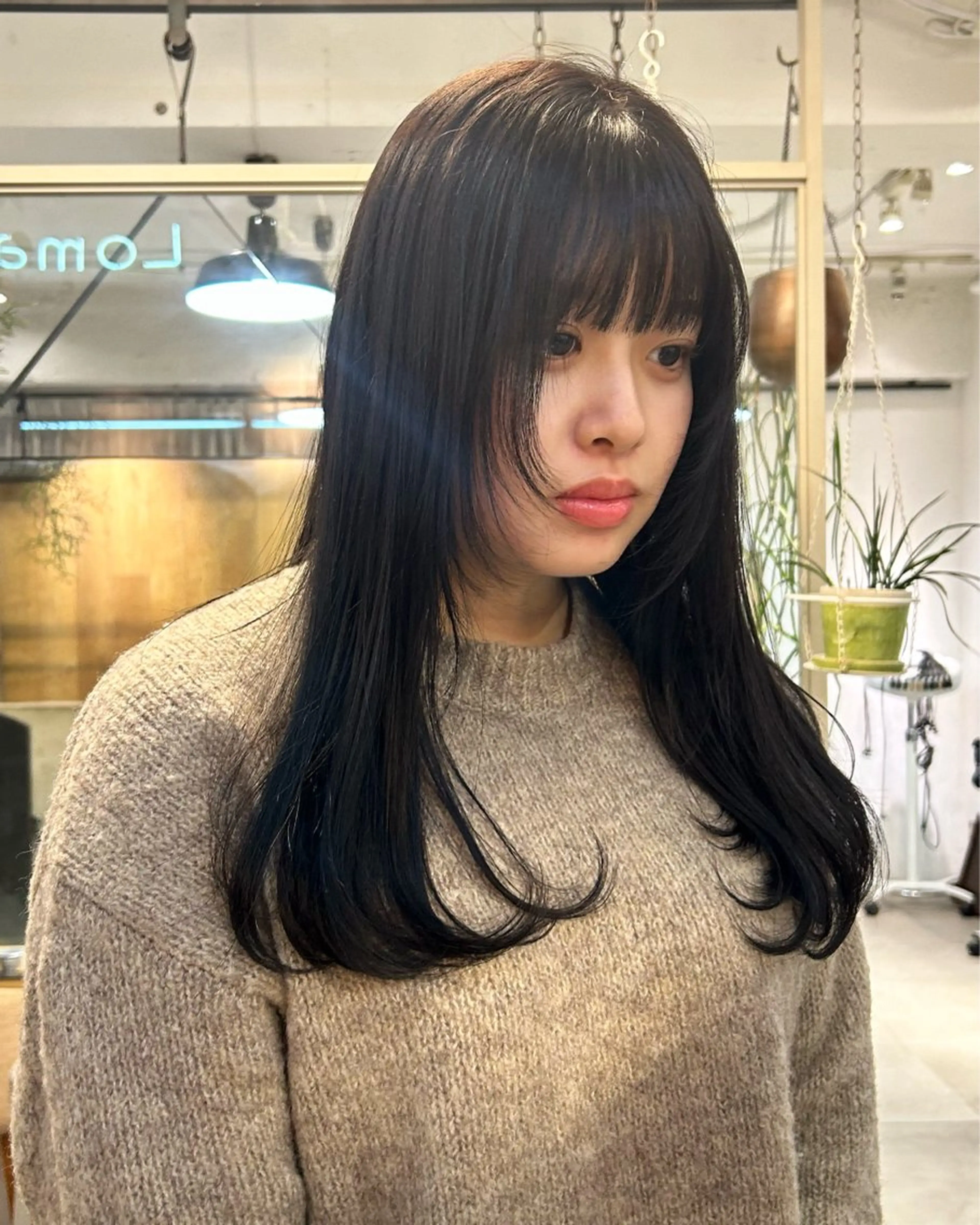 セミロング カラー カット ヘアカラー じゅわっと暖色カラー 🍊Moemiのヘアスタイル