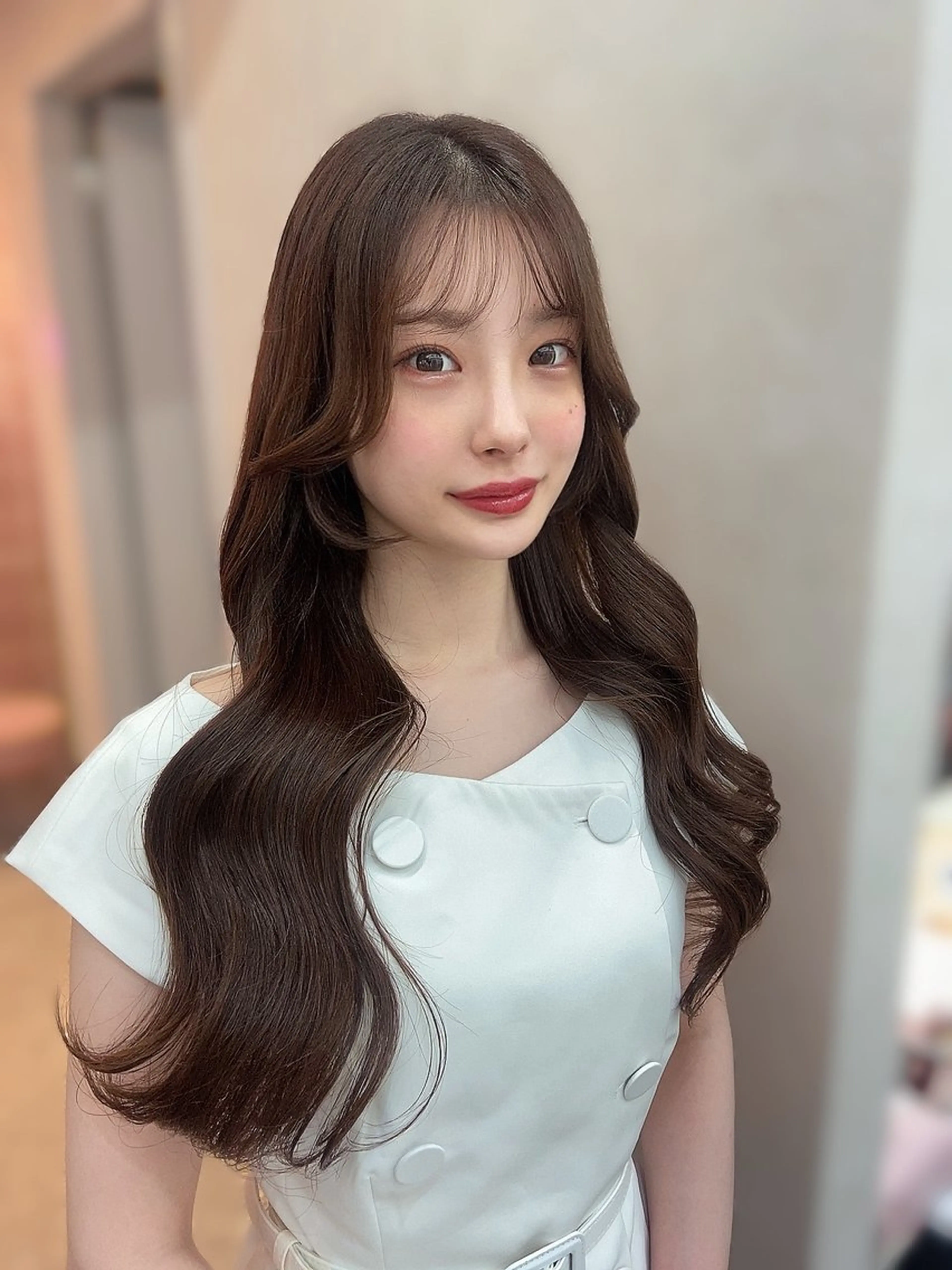 ロング カラー ヨシンモリ 韓国風ヘア カット ヘアカラー トリートメント 新宿/韓国ヘア 中明度カラー/かやのヘアスタイル