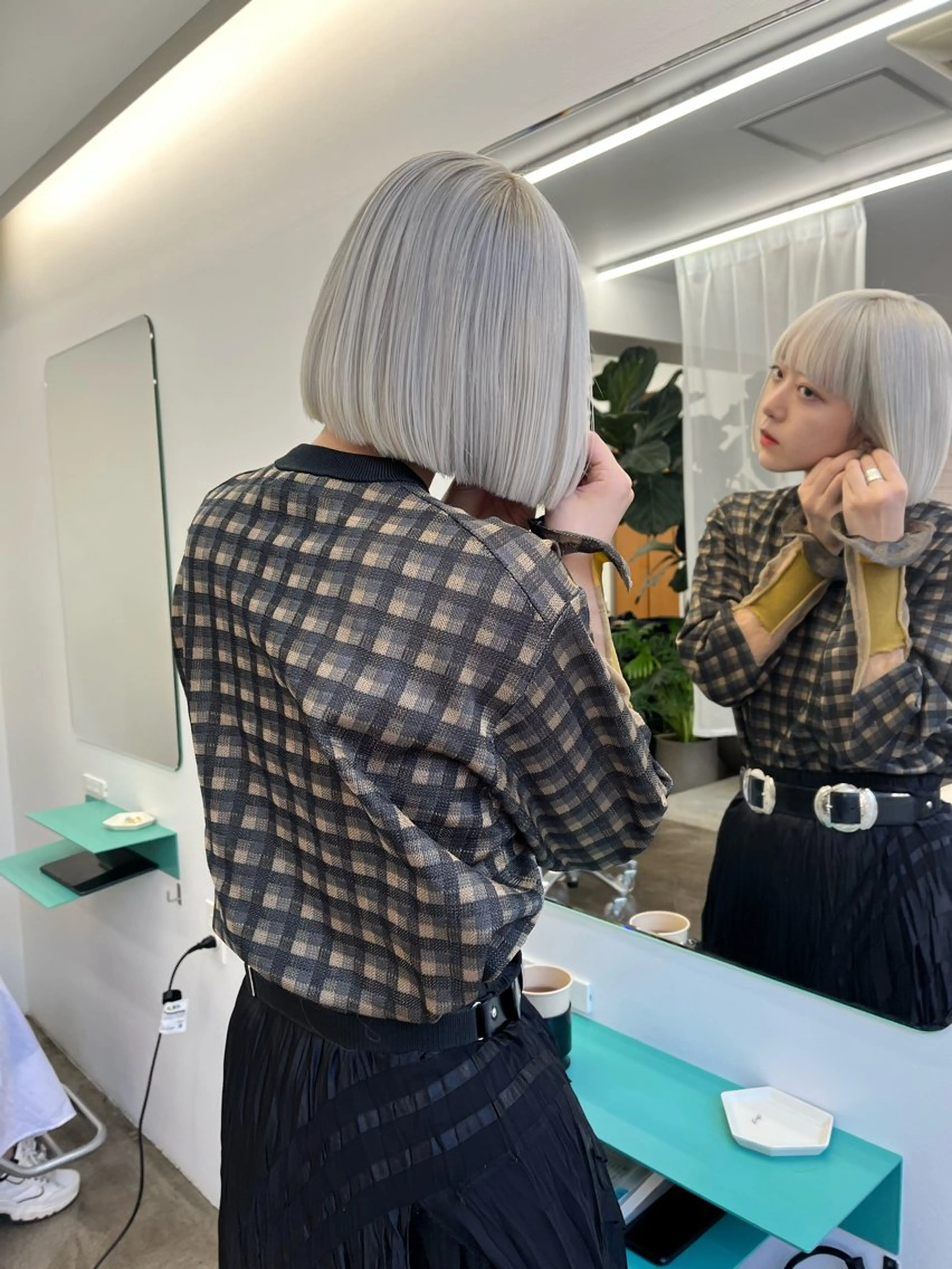 ショート カット レイヤー/ケアパーマ /ニュアンス/モードのヘアスタイル