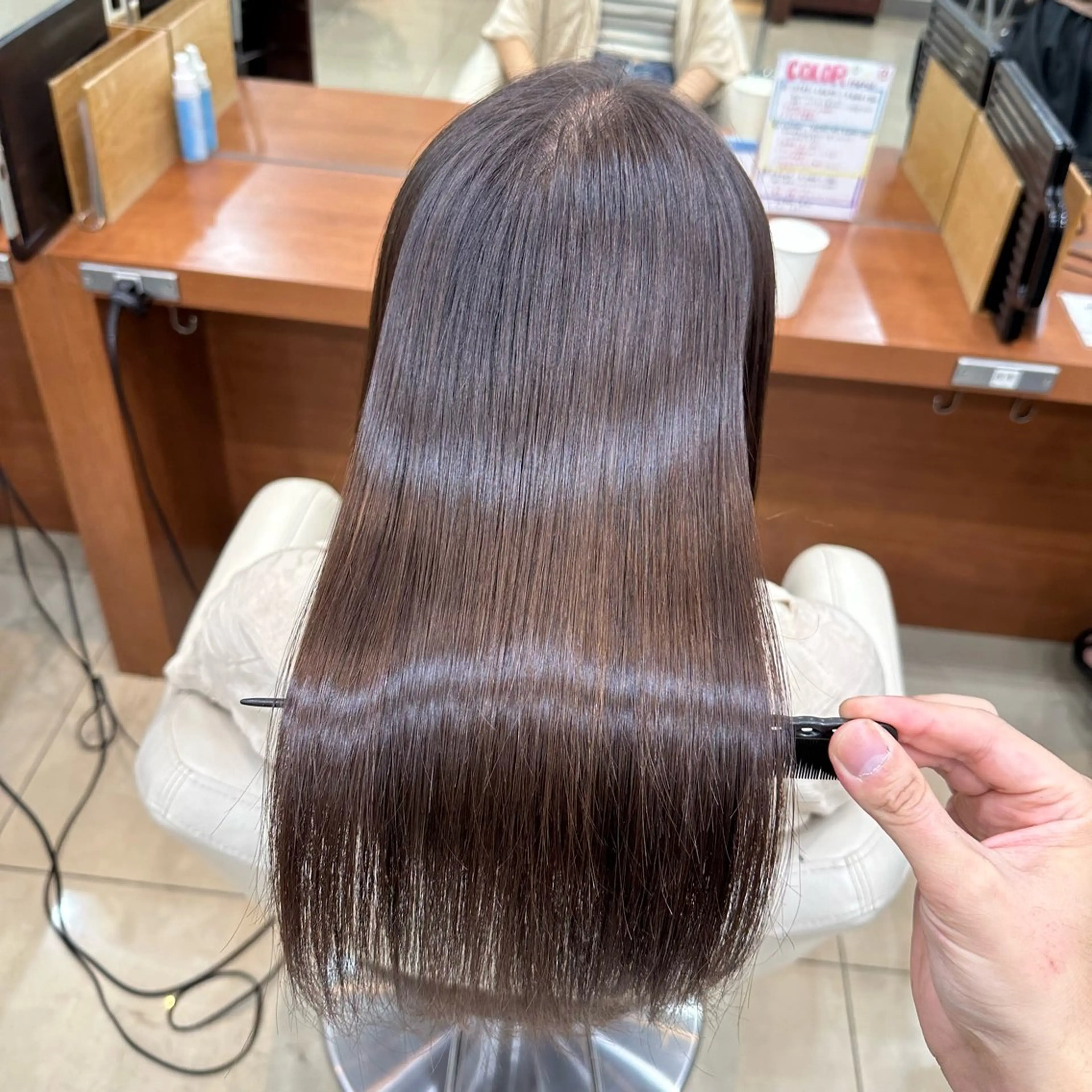 ロング パーマ 縮毛矯正 トリートメント 縮毛矯正/髪質改善 /韓国風　山川春輝のヘアスタイル