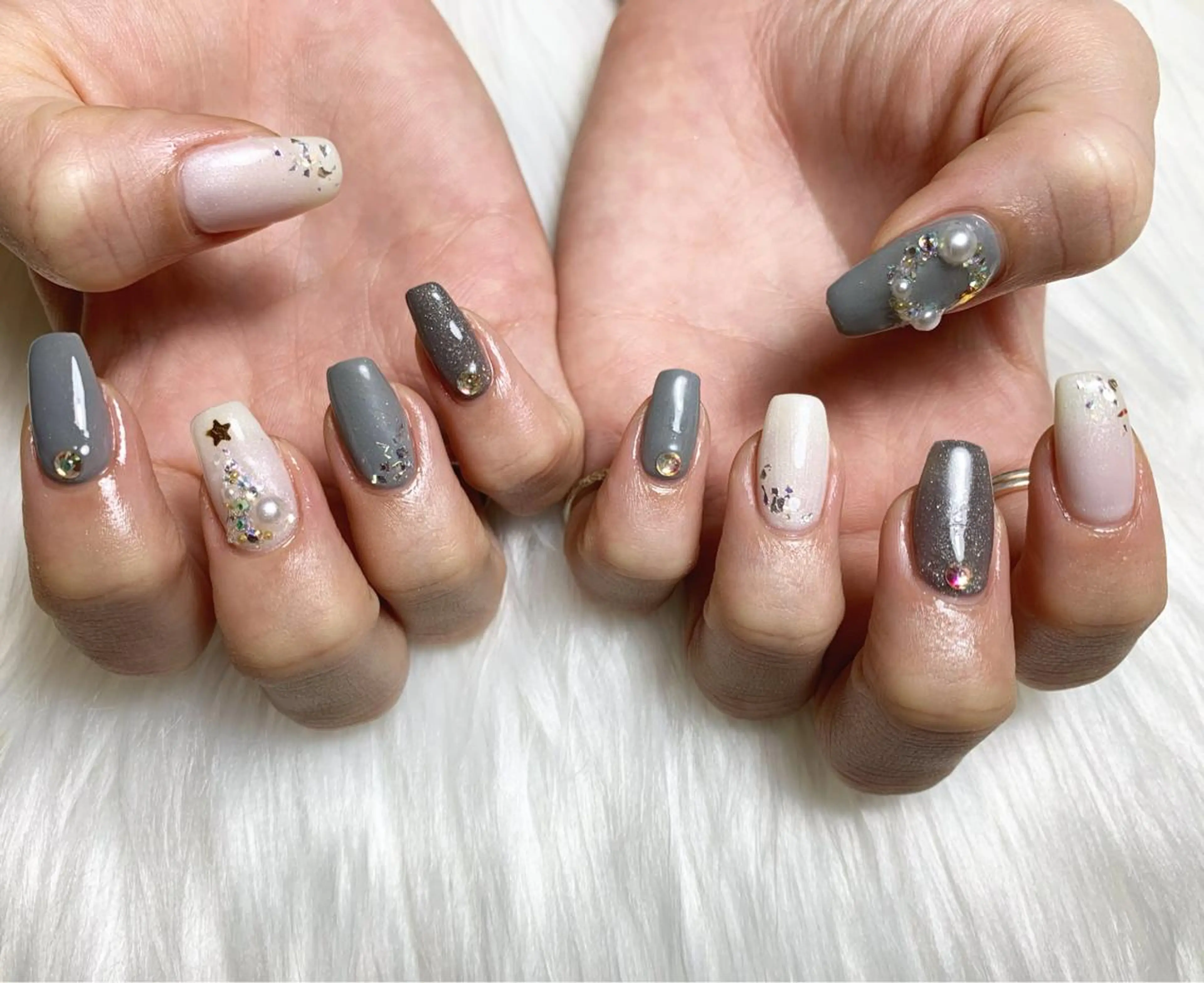 セミロング ネイル ハンドネイル 渡邊 亜貴のネイルデザイン