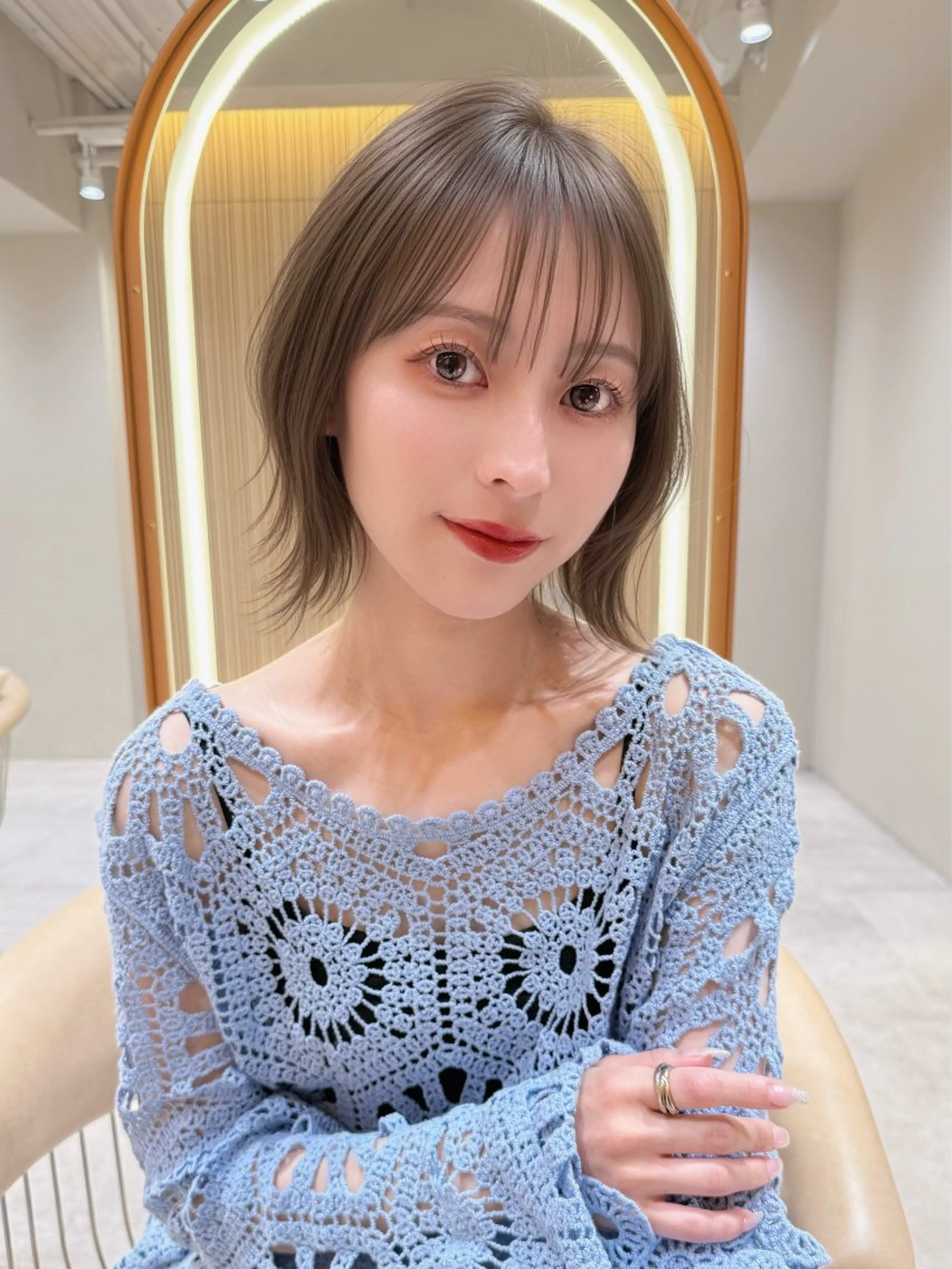 ショート カット ヘアカラー トリートメント 石川 航のヘアスタイル