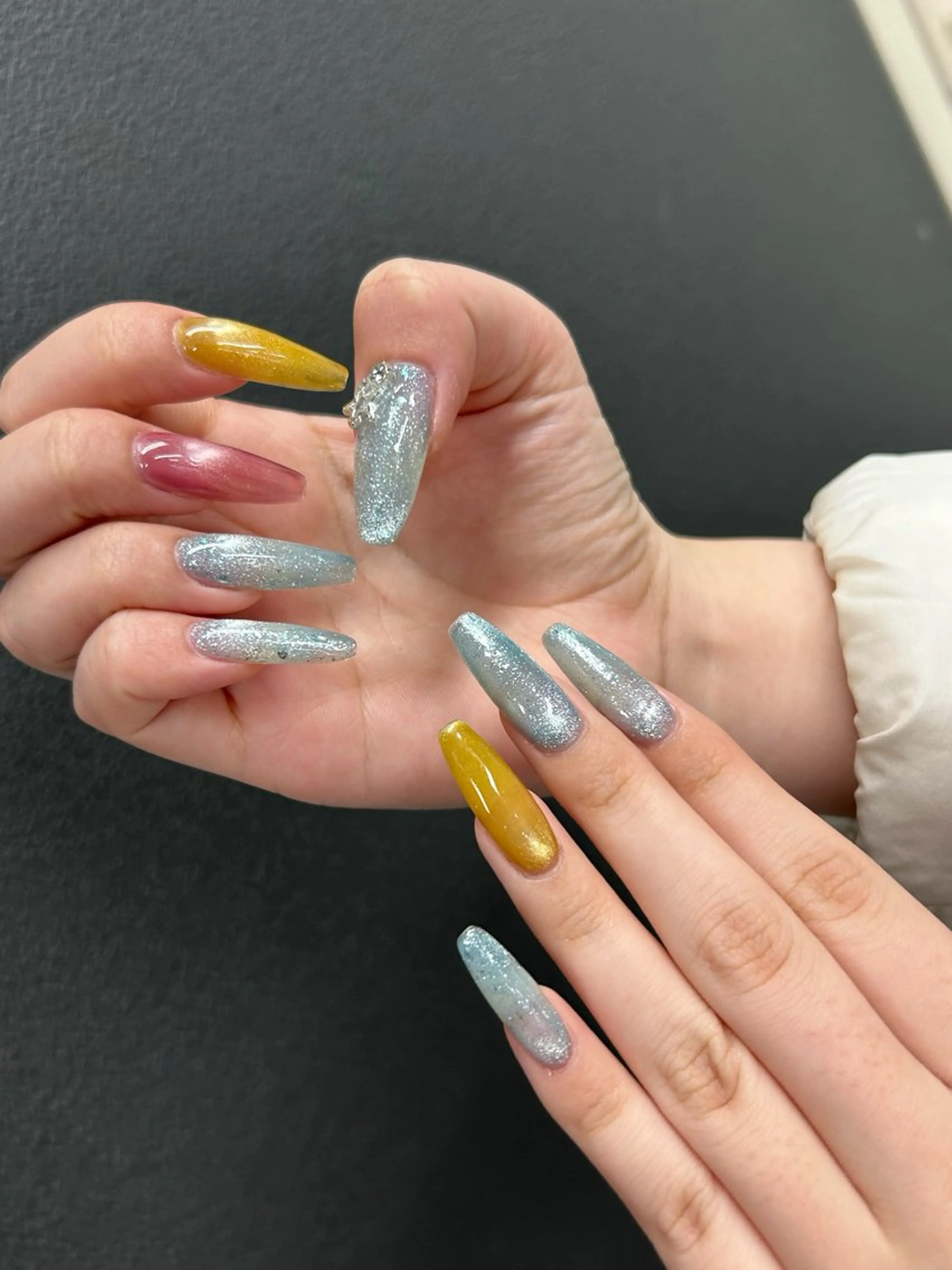 ネイル 韓国ネイル 持ち込み ニュアンスネイル ネイルチップ 冬ネイル LISA ANA.CHUOのネイルデザイン