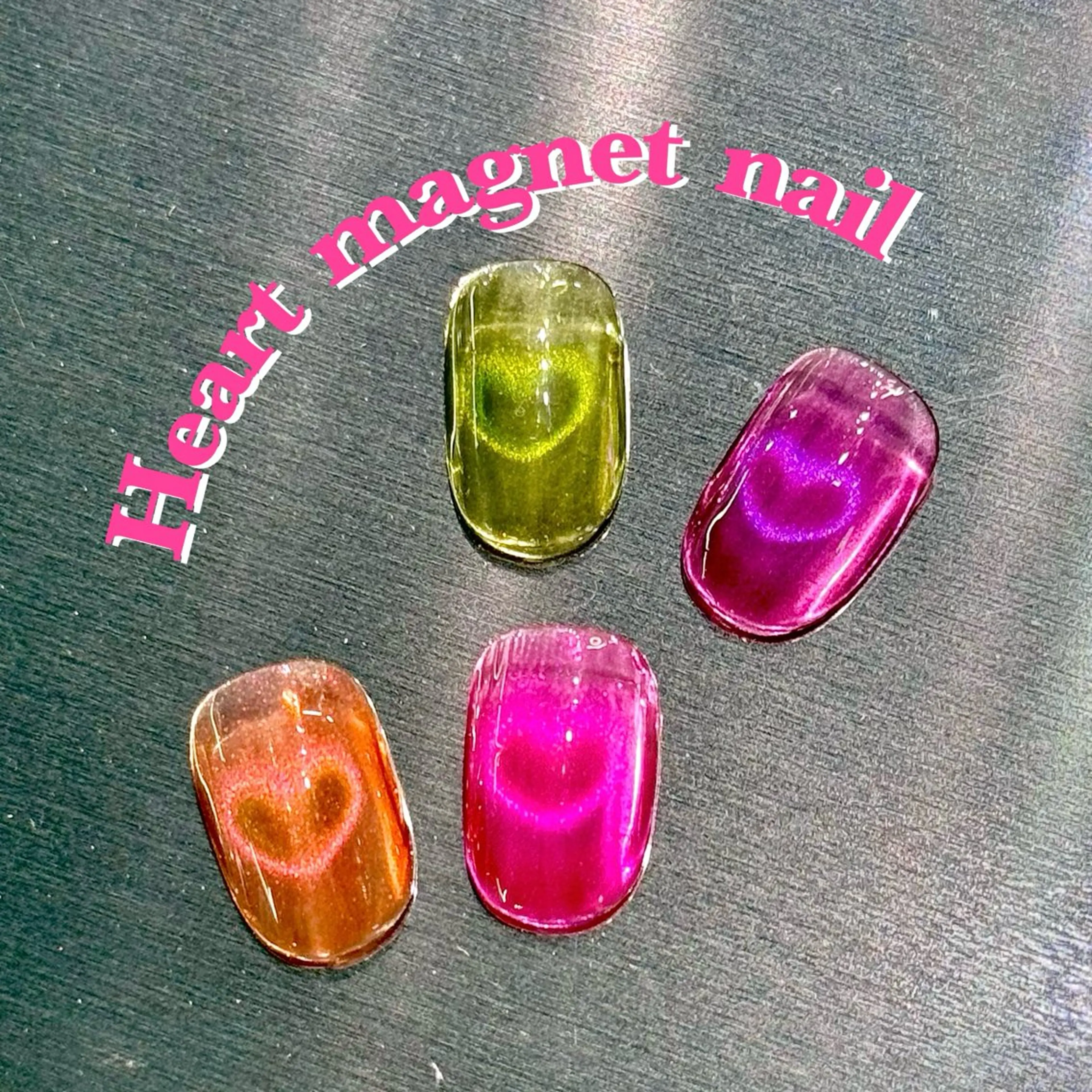 ネイル ハート マグネットネイル Sayumi nailのネイルデザイン