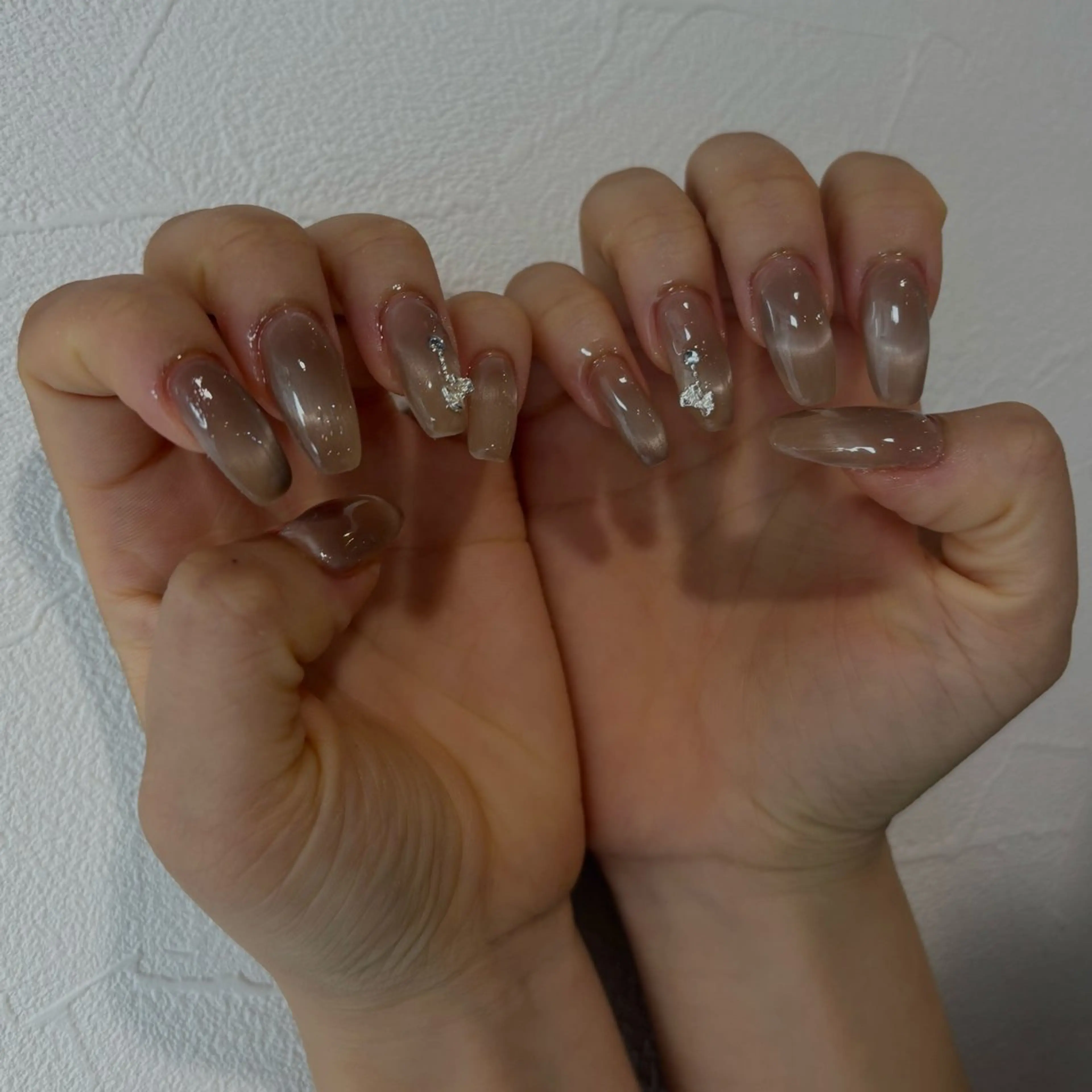 ネイル アートネイル クリアネイル 長さ出し 韓国ネイル マグネットネイル Vante梅田店所属・vante_aimi .パラジェル取扱店のネイルデザイン