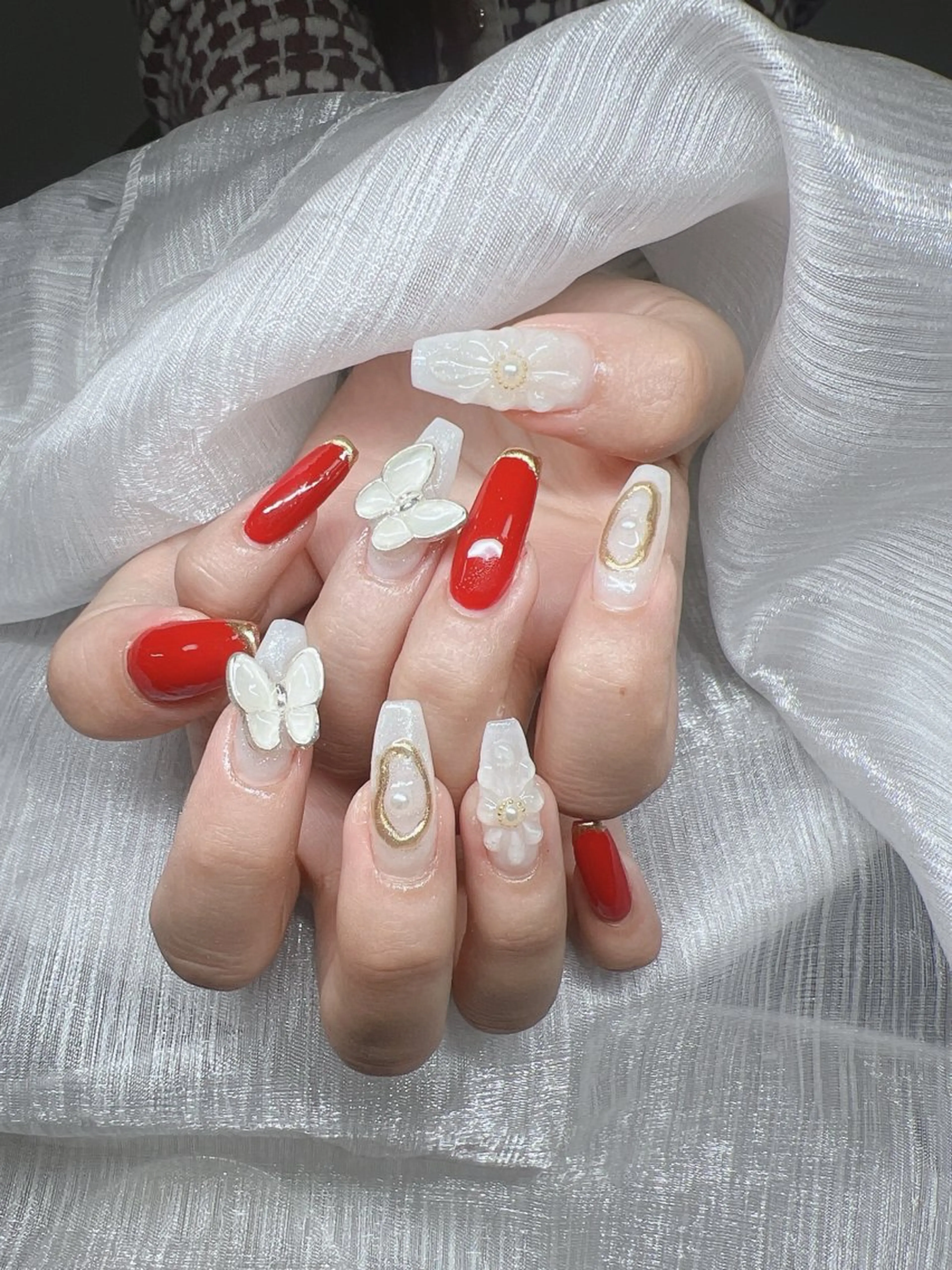 ネイル オーロラネイル チークネイル 長さ出し フットネイル フレンチネイル Lee Nails チップ長さだし専門店のネイルデザイン