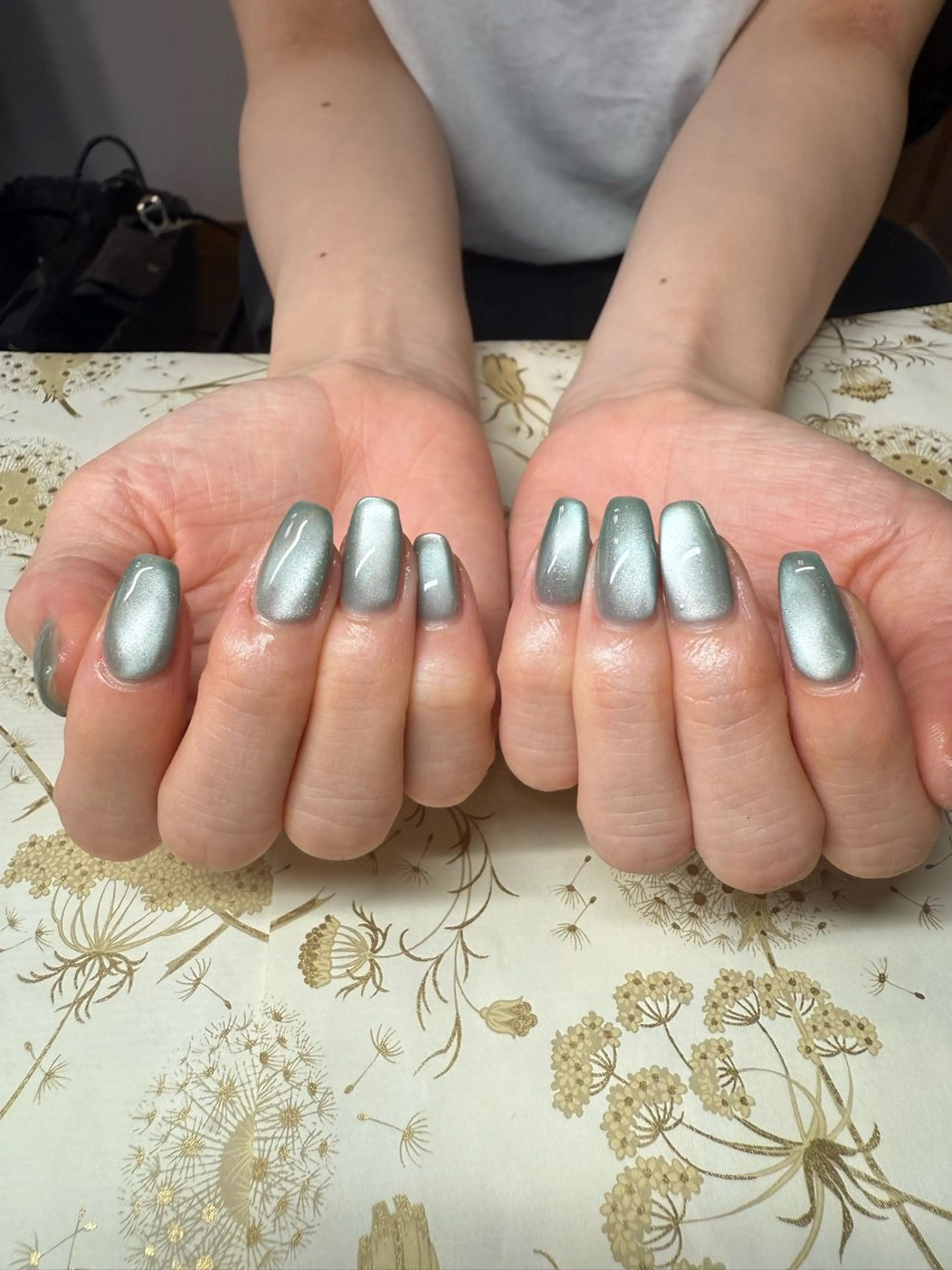 ネイル マグネットネイル 夏ネイル ハンドネイル miel nailのネイルデザイン