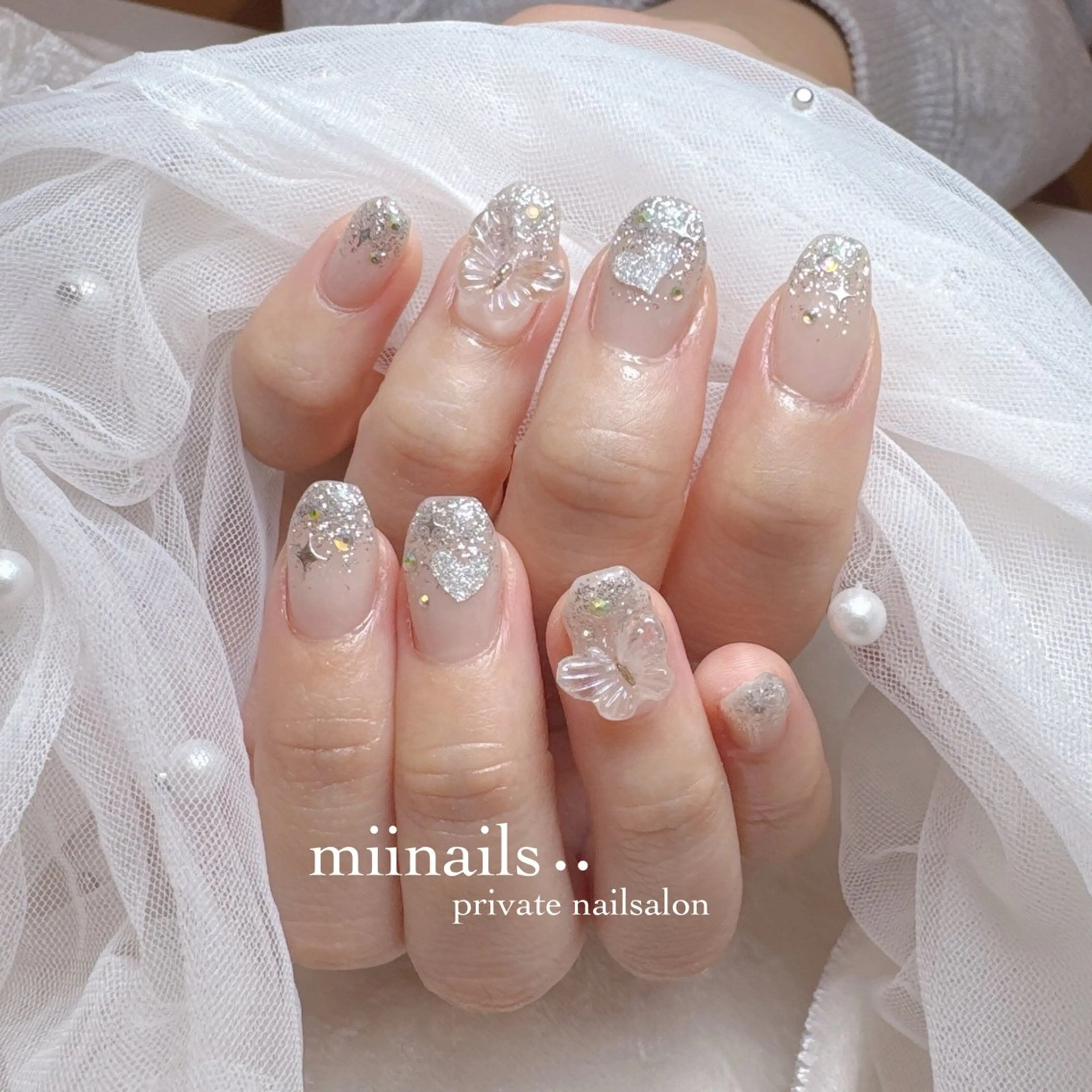 ネイル 韓国ネイル マグネットネイル ワンホンネイル ハンドネイル nailsalon miinailsのネイルデザイン