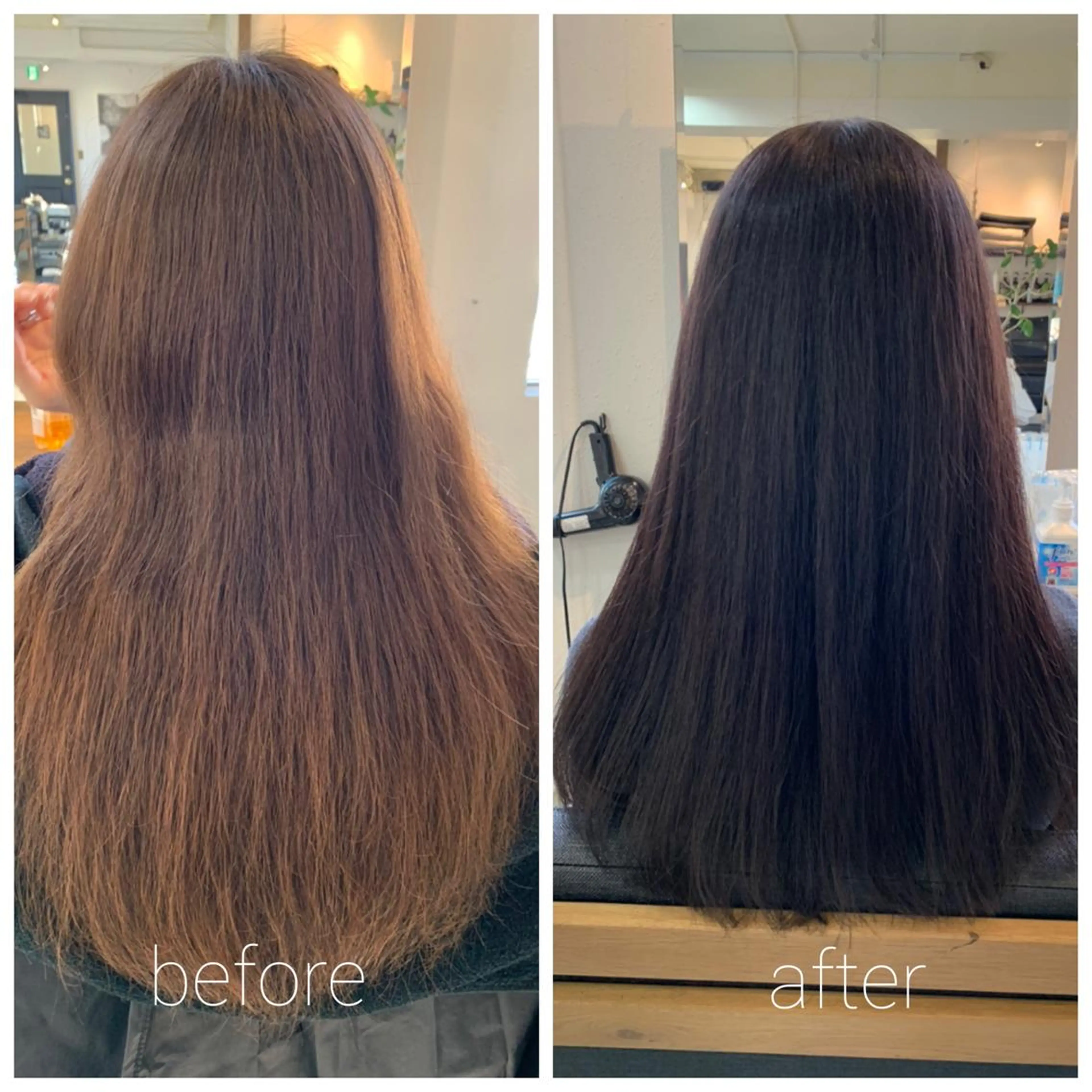 セミロング カラー 船津武俊 フナツタケトシのヘアスタイル