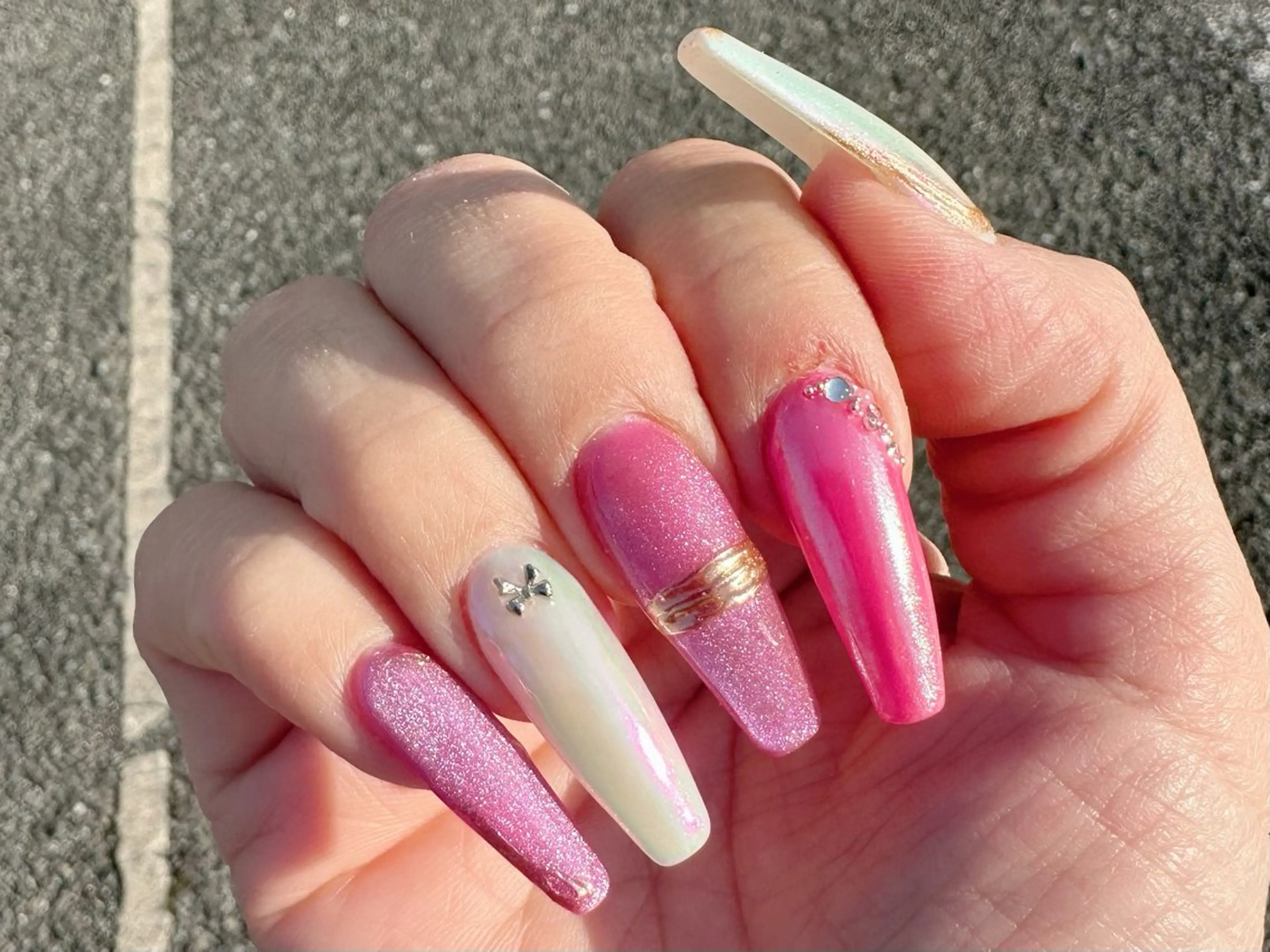 ネイル オーロラネイル ロングネイル マグネットネイル wellmoon Tanaのその他イメージ