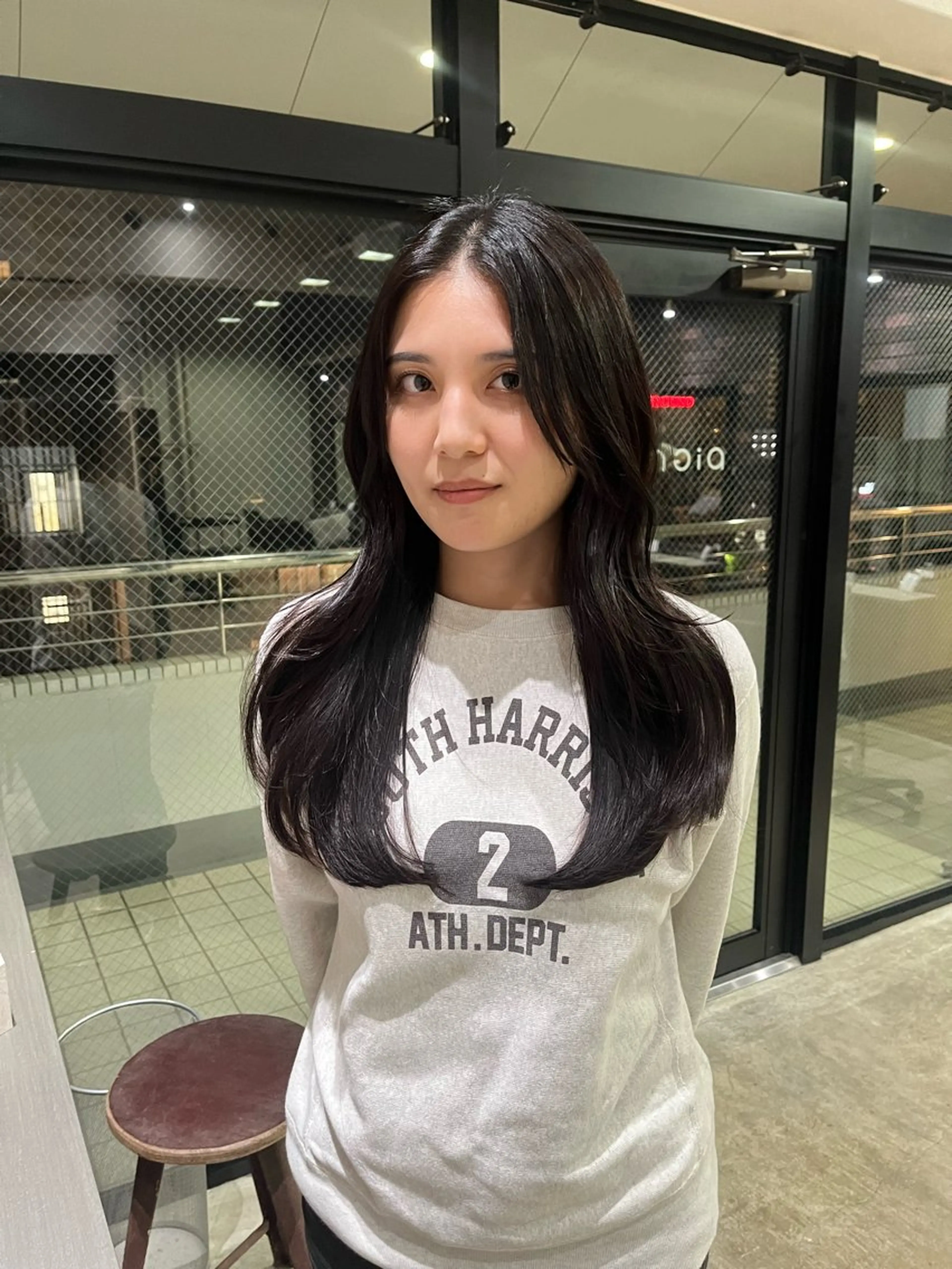 ロング 韓国風ヘア レイヤーカット 髪質改善×韓国ヘア 🫧天神美容室のヘアスタイル