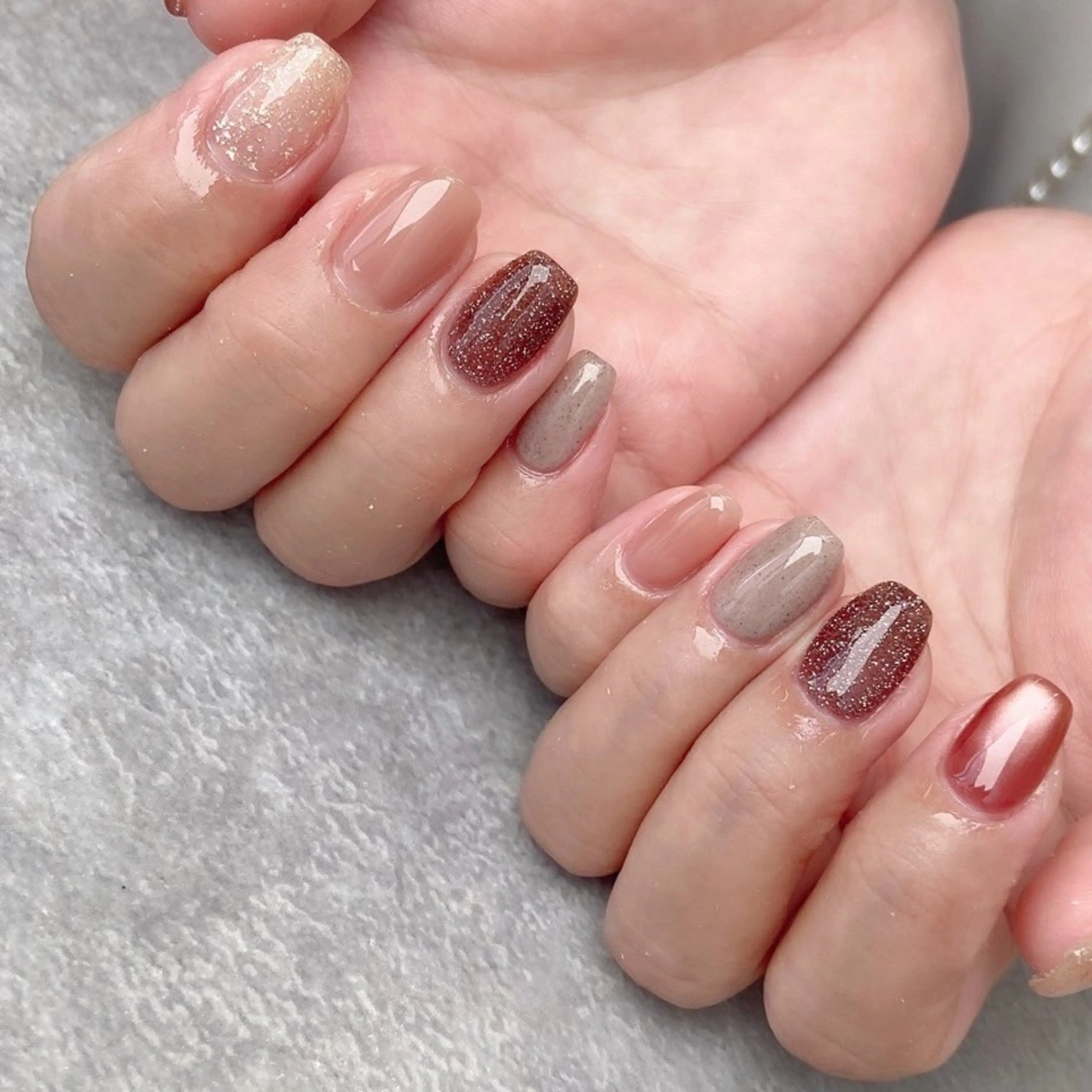 【オフなし】5色セレクトコース／推しカラーネイル(マグネット2色まで◎)の写真