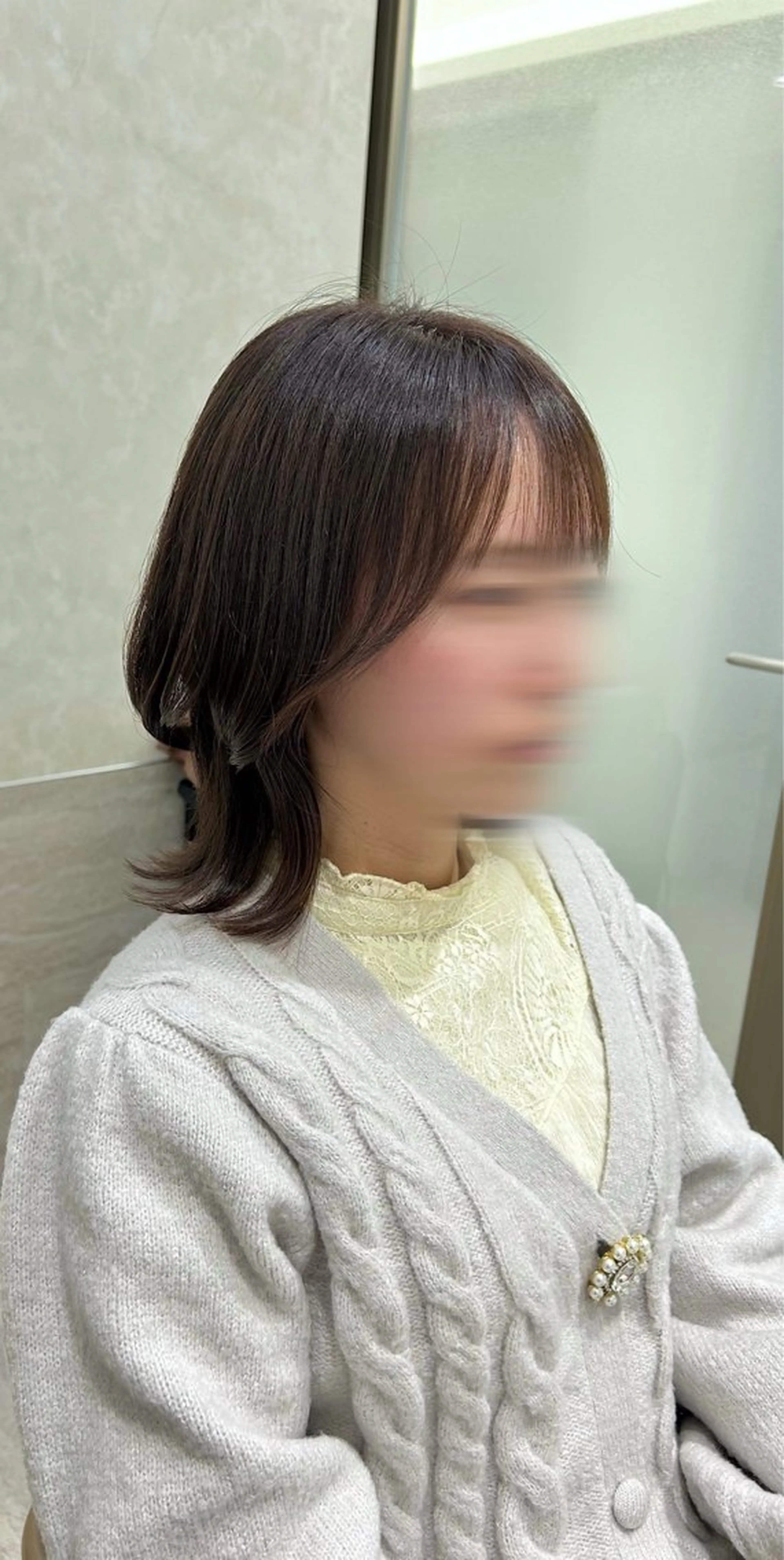 ミディアム カラー ショートボブ ミディアムレイヤー ベージュカラー ブリーチ ブラウンカラー カット ヘアカラー トリートメント Eleanor枚方店 店長　飛鳥　薫のヘアスタイル