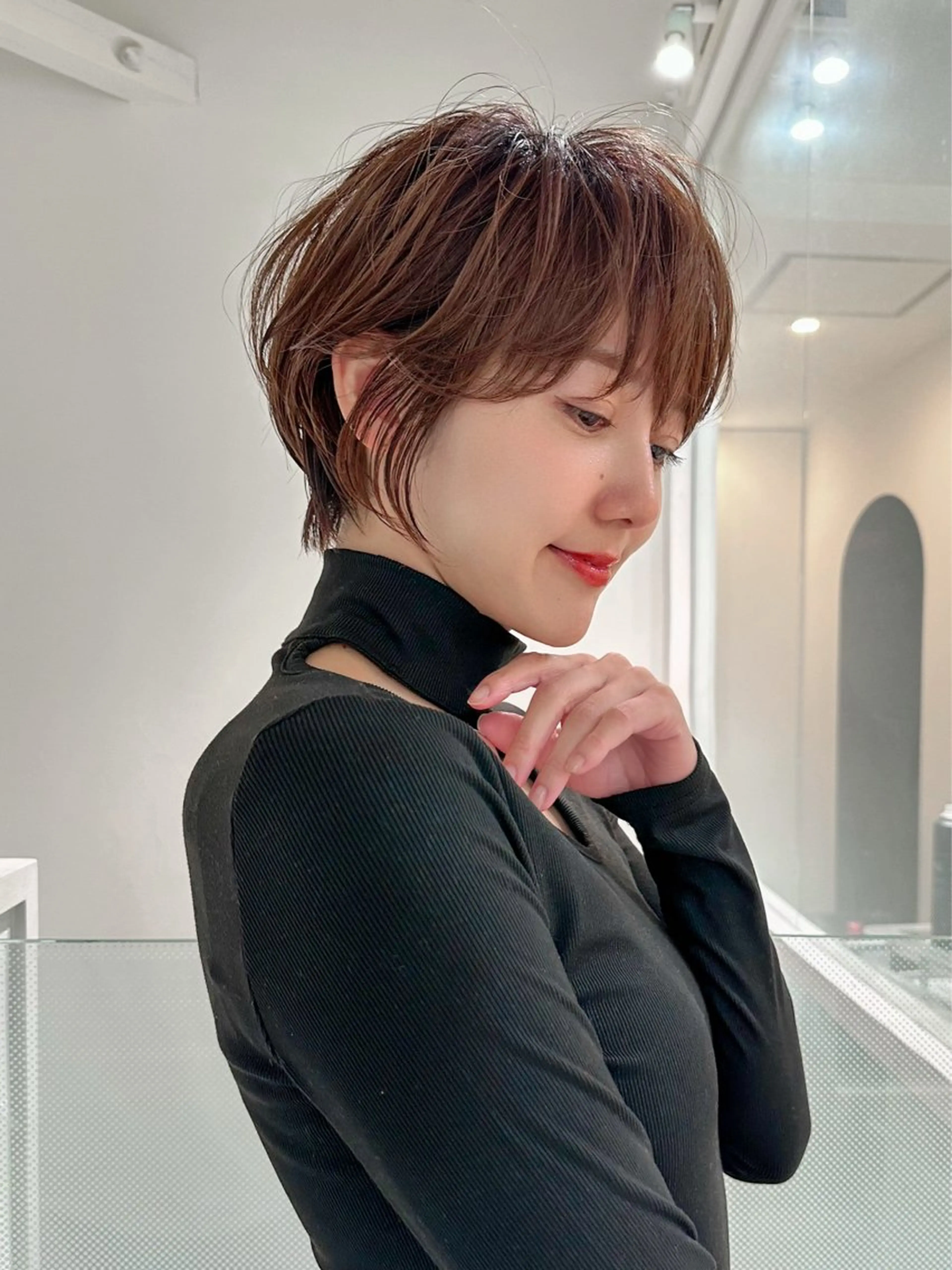 ショート ショートヘア 小顔カット カット ヘアカラー トリートメント ヘッドスパ taiga レイヤー /髪質改善/矯正🌈のヘアスタイル