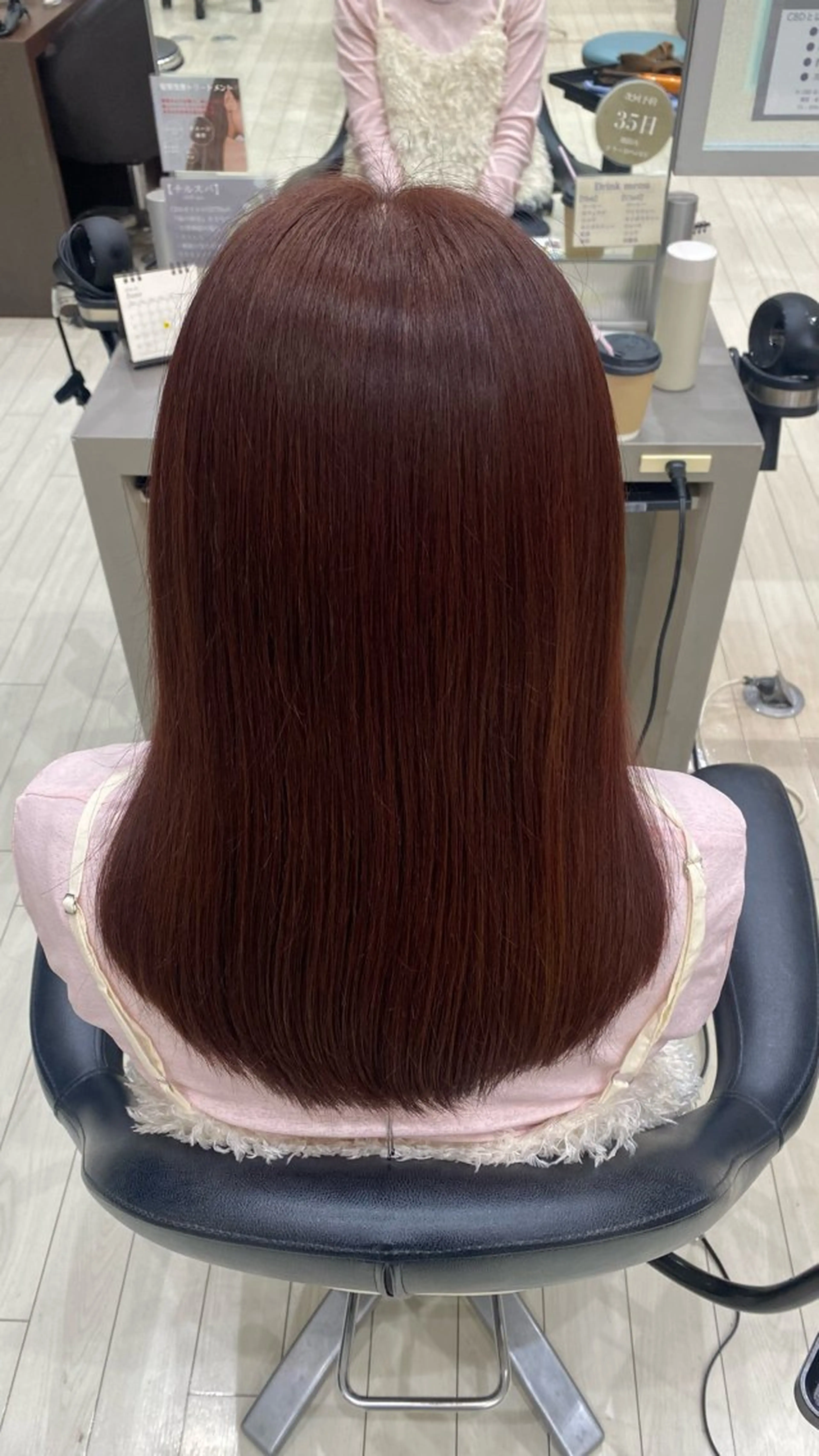 ロング カラー ピンクカラー ヘアカラー 藤原 優心のヘアスタイル