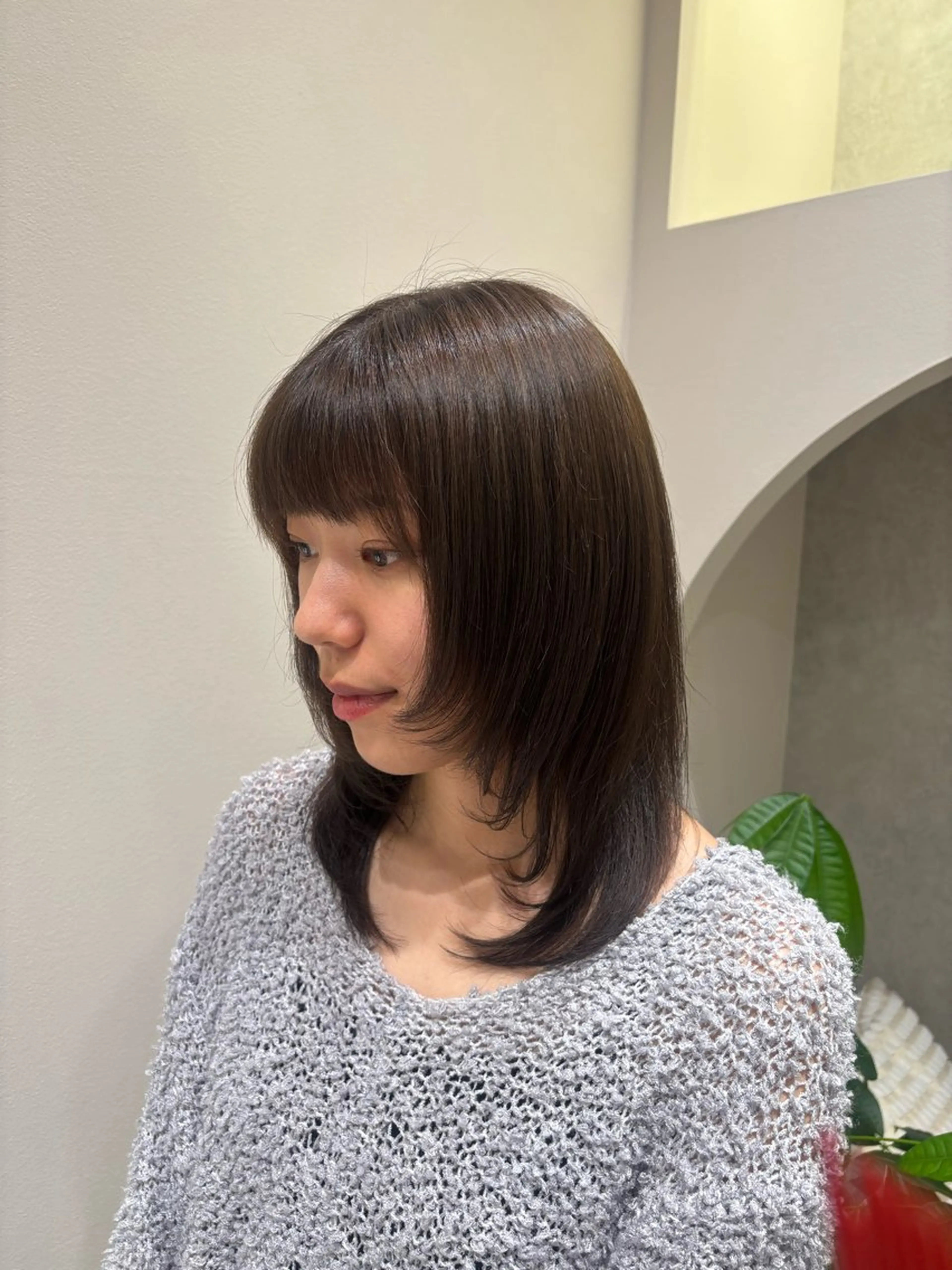 ミディアム ハイレイヤー レイヤーカット カット ヘアカラー トリートメント kanon 🎀今池のヘアスタイル