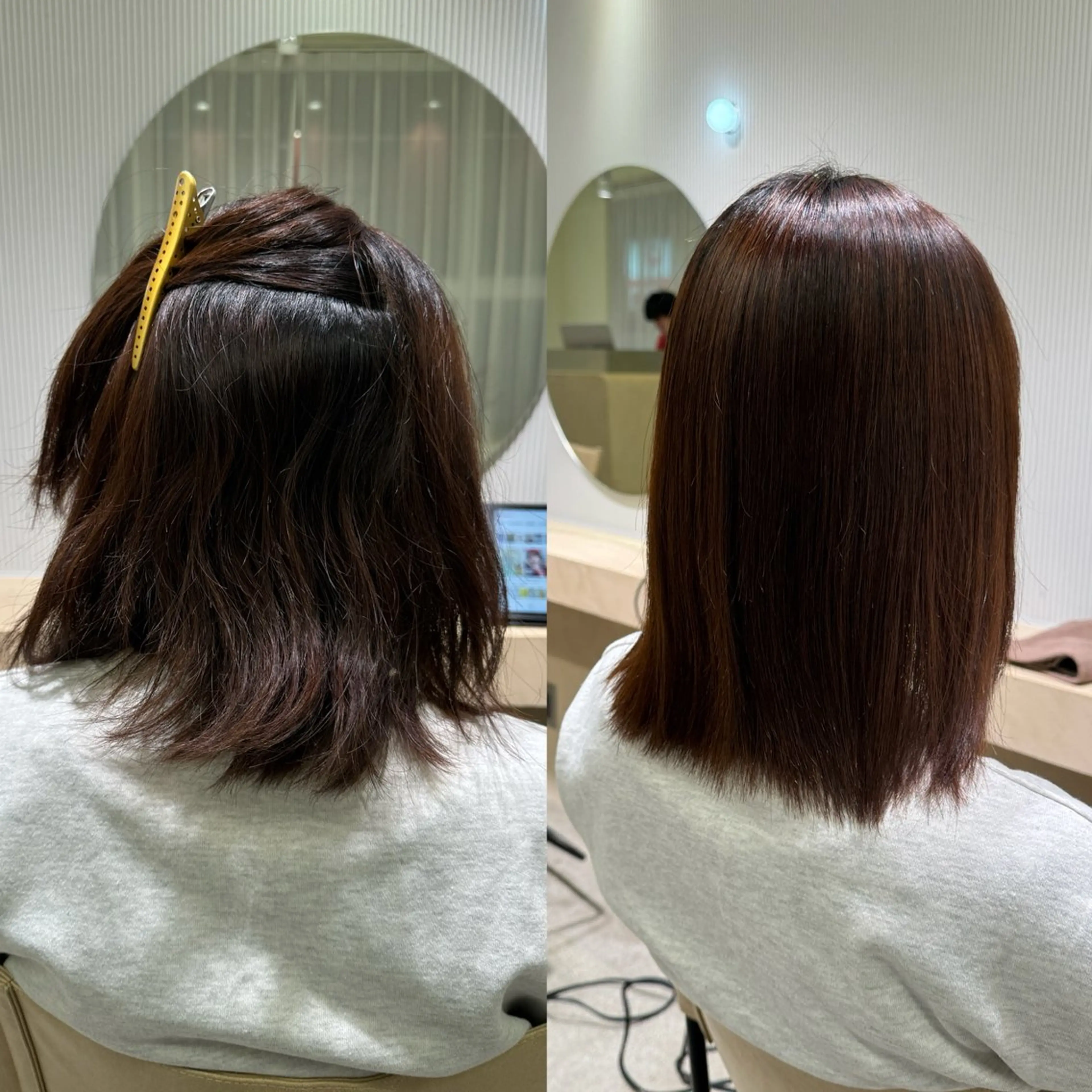 パーマ 縮毛矯正 ストレートパーマ 落合しほ/韓国ヘア/ 髪質改善/縮毛矯正のヘアスタイル