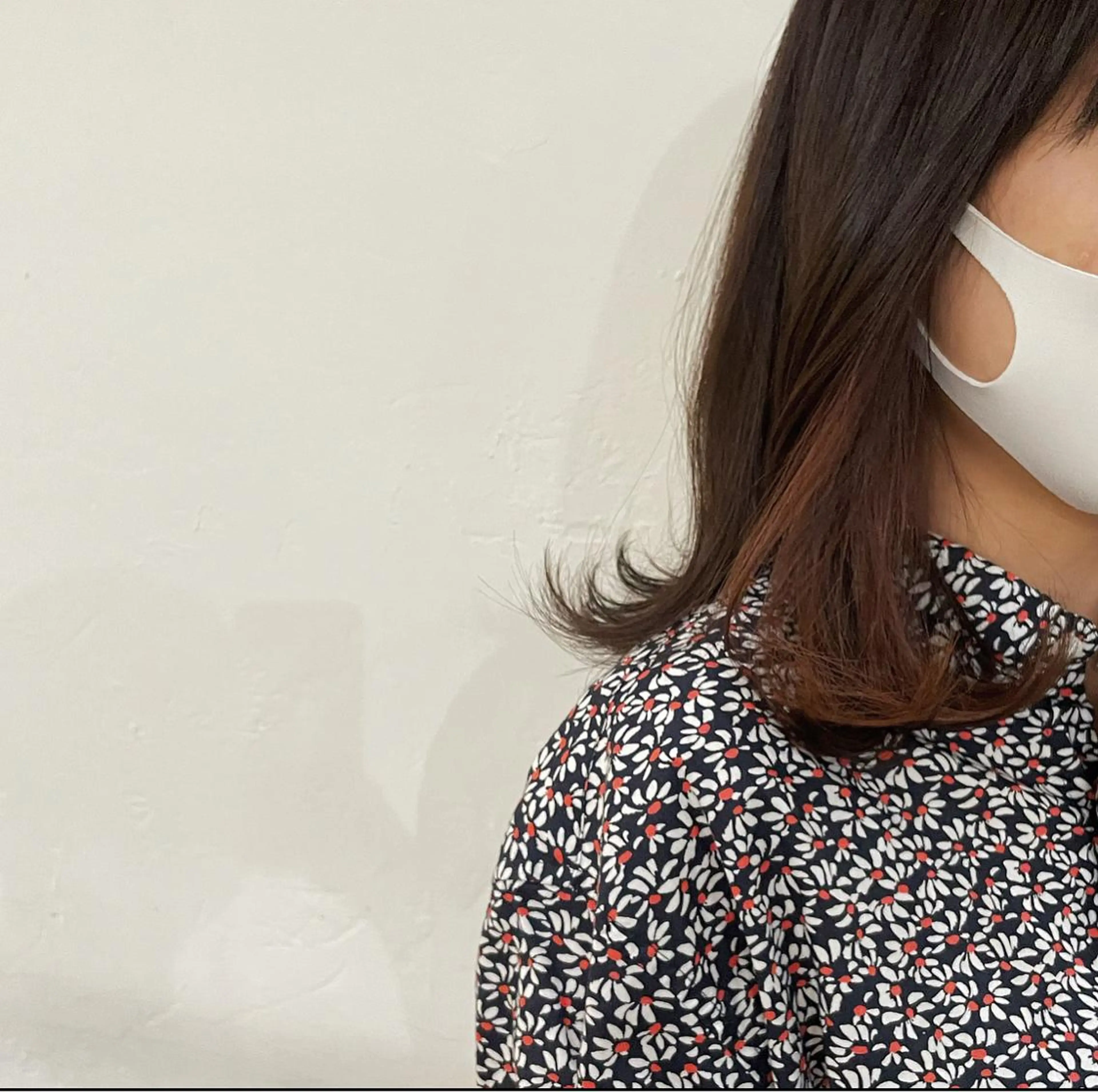 ミディアム カラー ヘアアレンジ イヤリングカラー sherry/R 三川町　川口真里奈のヘアスタイル