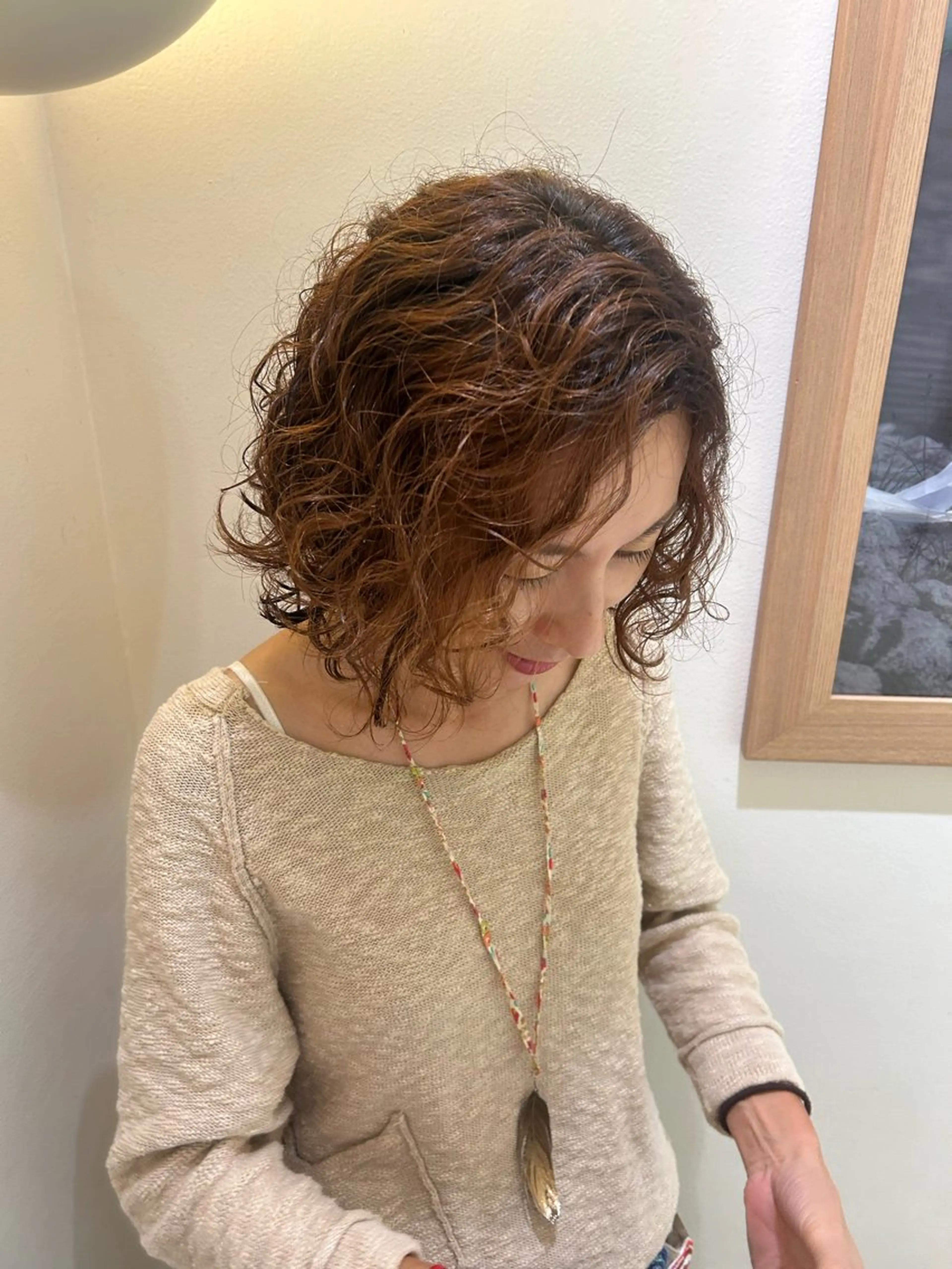 ミディアム パーマ 外国人風ヘア/ 髪質改善/ayacaのヘアスタイル