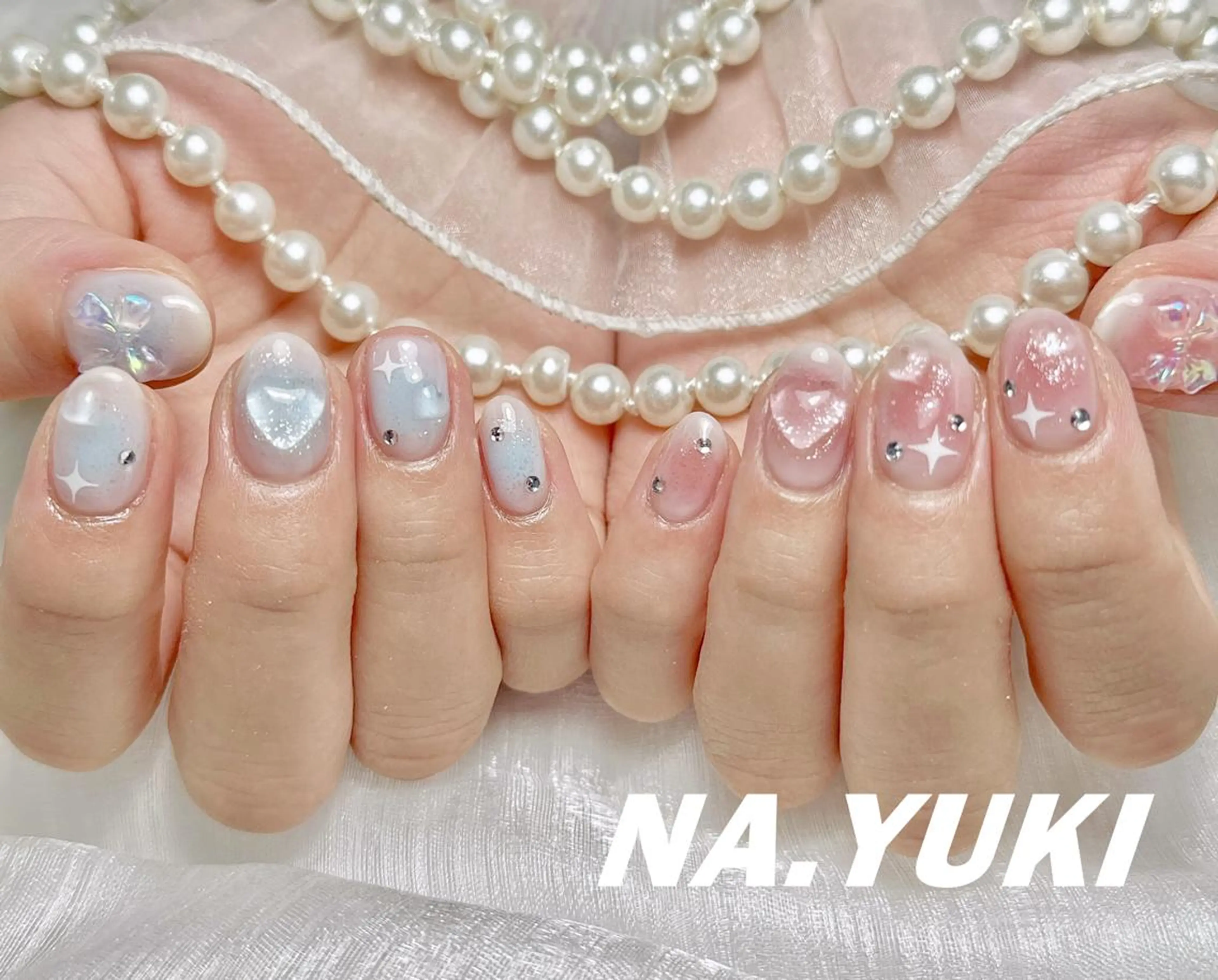 ネイル ハンドネイル ハンドケア 🌷 Mooning 🌷のネイルデザイン