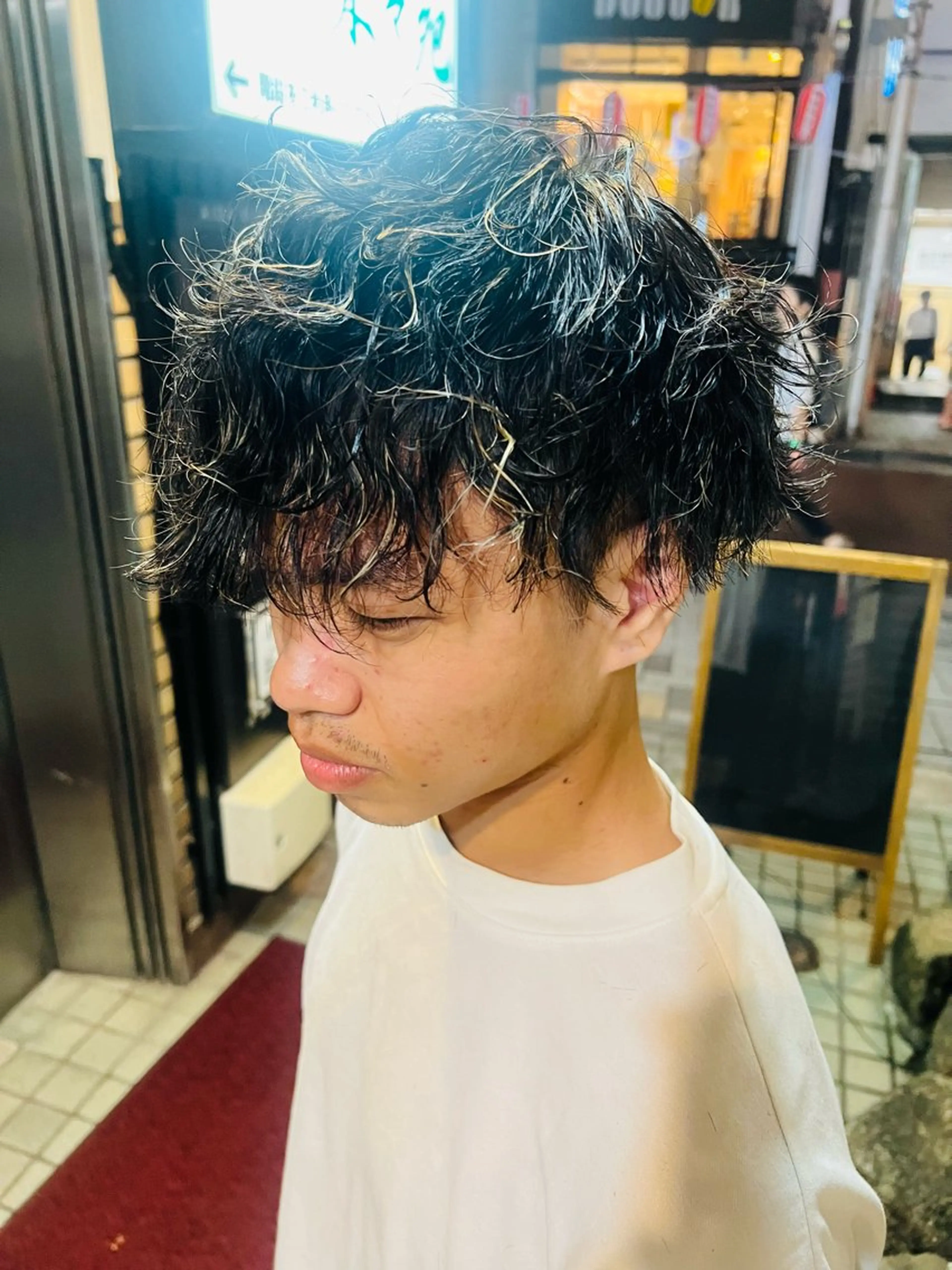 ショート カラー パーマ メンズ 圓子 快のヘアスタイル